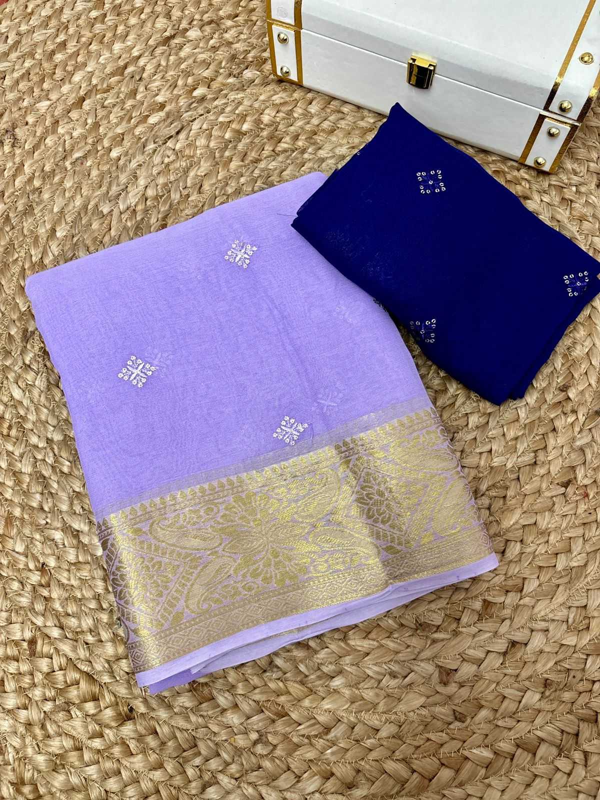 Ynf Georgette RIN178 SNT47 Sarees Wholesale Embroidered Sarees Butta Sarees Zari Border Sarees Manufacturer