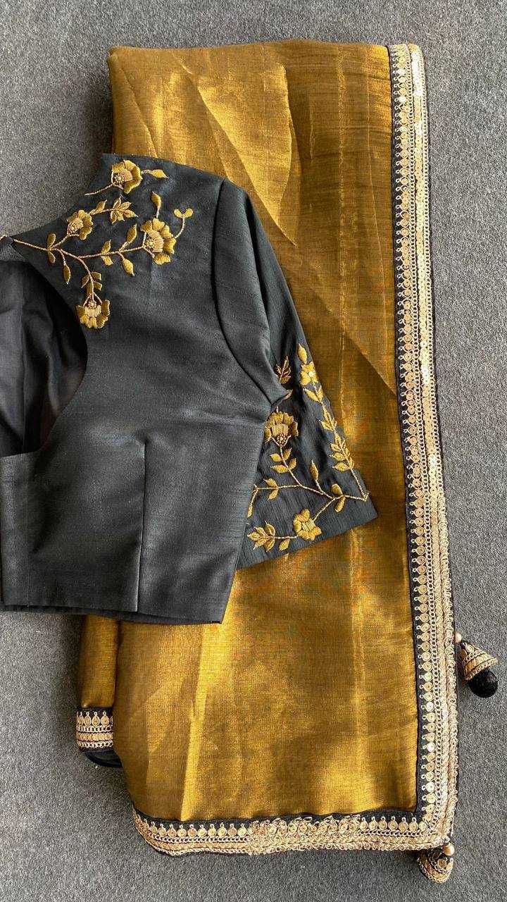 YNF GOLD PLATED KESH162 VRT115 SAREE WHOLESALE EMBROIDERED DESIGNER GOLDEN SAREE MANUFACTURER