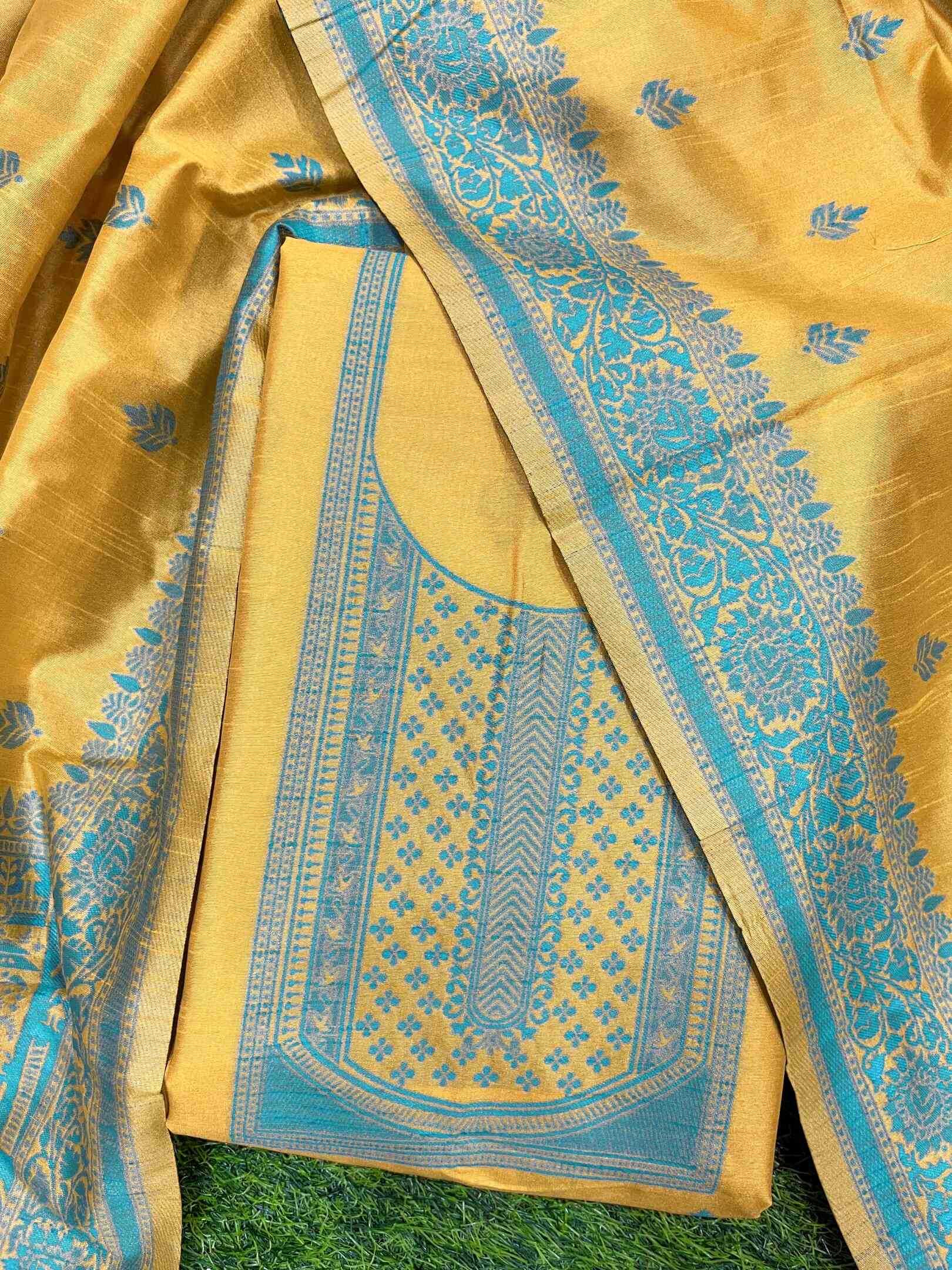 Ynf Handloom Silk KESH166 HANDLOOM SUIT 1002 Suits & Dresses Wholesale Designer Suits Silk Suits Handloom Suits Manufacturer