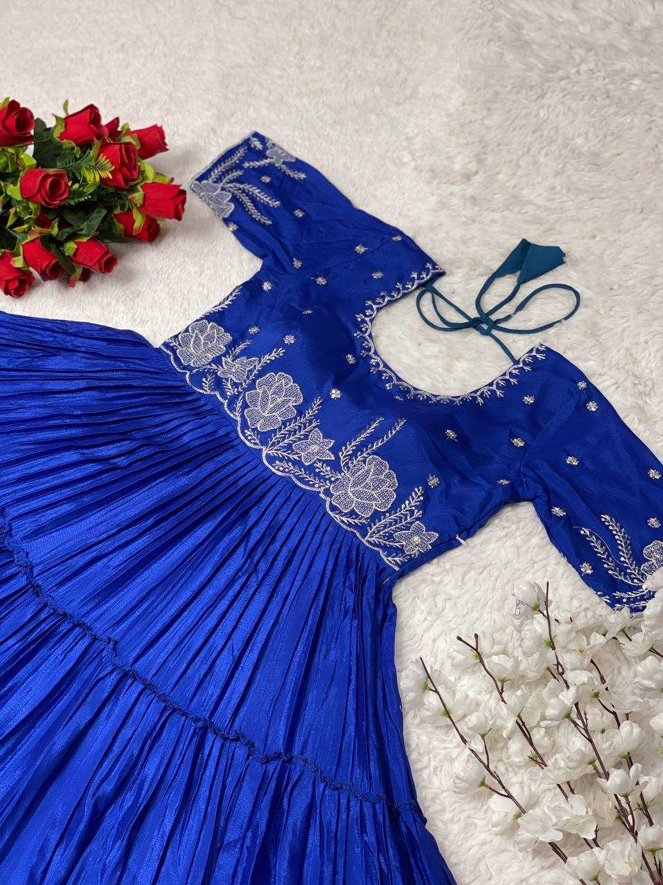 YNF HEAVY CHINNON SILK KESH367  04 GOWNS WHOLESALE EMBROIDERY SEQUIN LAYERED GOWNS MANUFACTURER