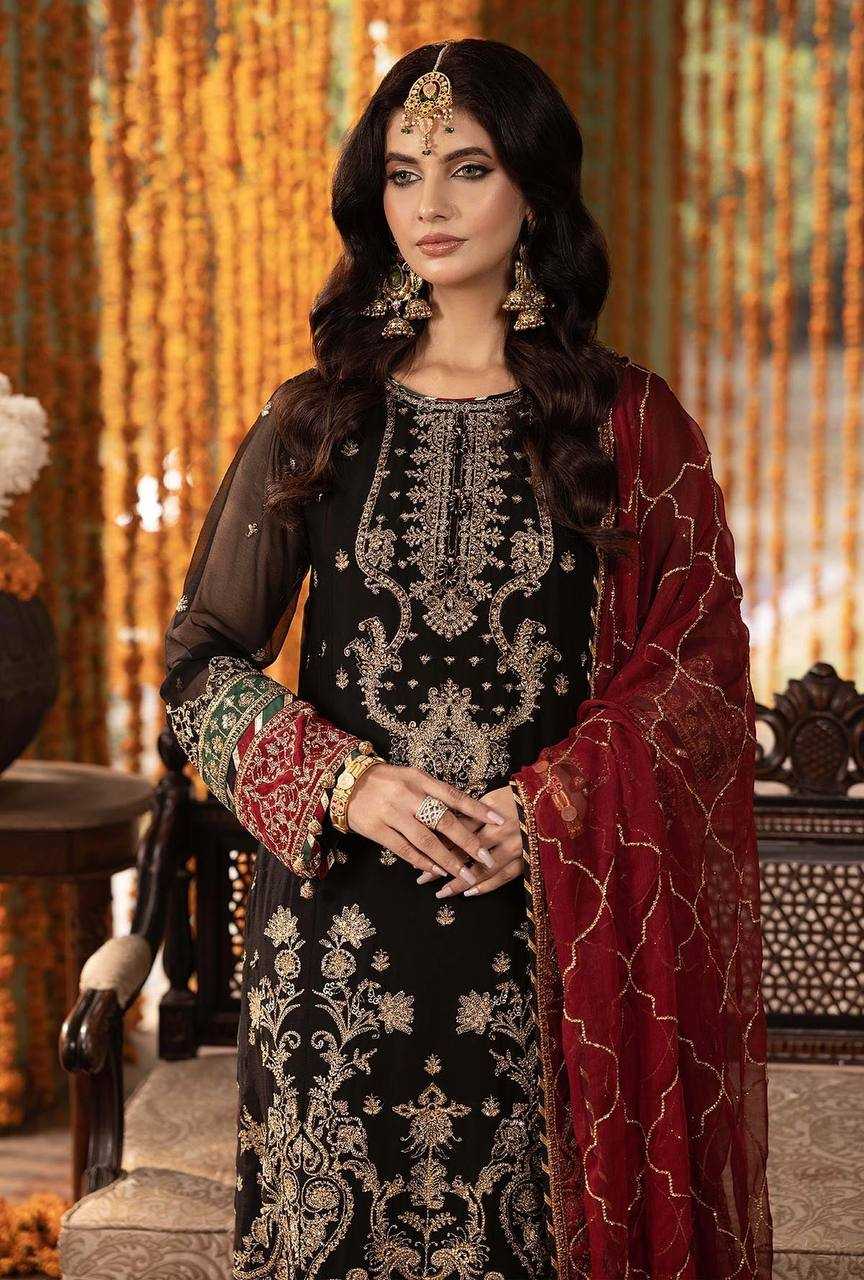 YNF HEAVY FAUX GEORGETTE KESH159 1322 SUITS & DRESSES WHOLESALE GEORGETTE EMBROIDERY PARTY WEAR SUITS MANUFACTURER