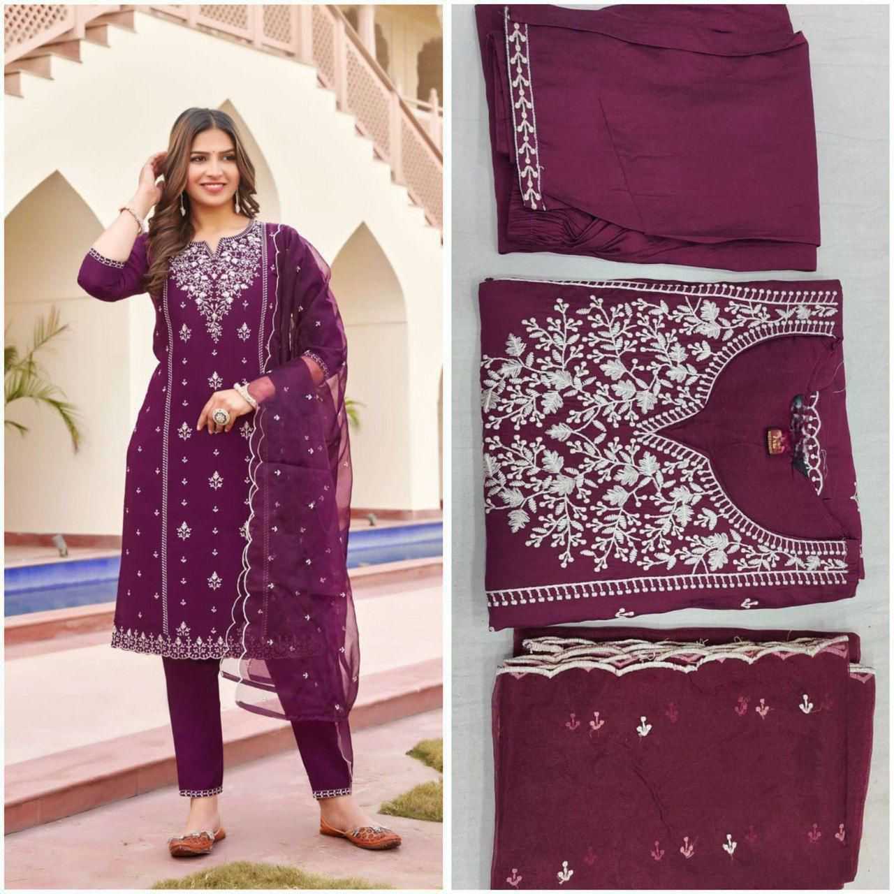 Ynf Heavy Roman Silk KESH175 DVF 25 Suits & Dresses Wholesale Ladies Suits Embroidery Suits Silk Suits Manufacturer