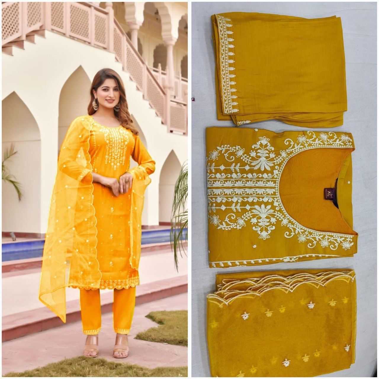 Ynf Heavy Roman Silk KESH175 DVF 25 Suits & Dresses Wholesale Ladies Suits Embroidery Suits Silk Suits Manufacturer