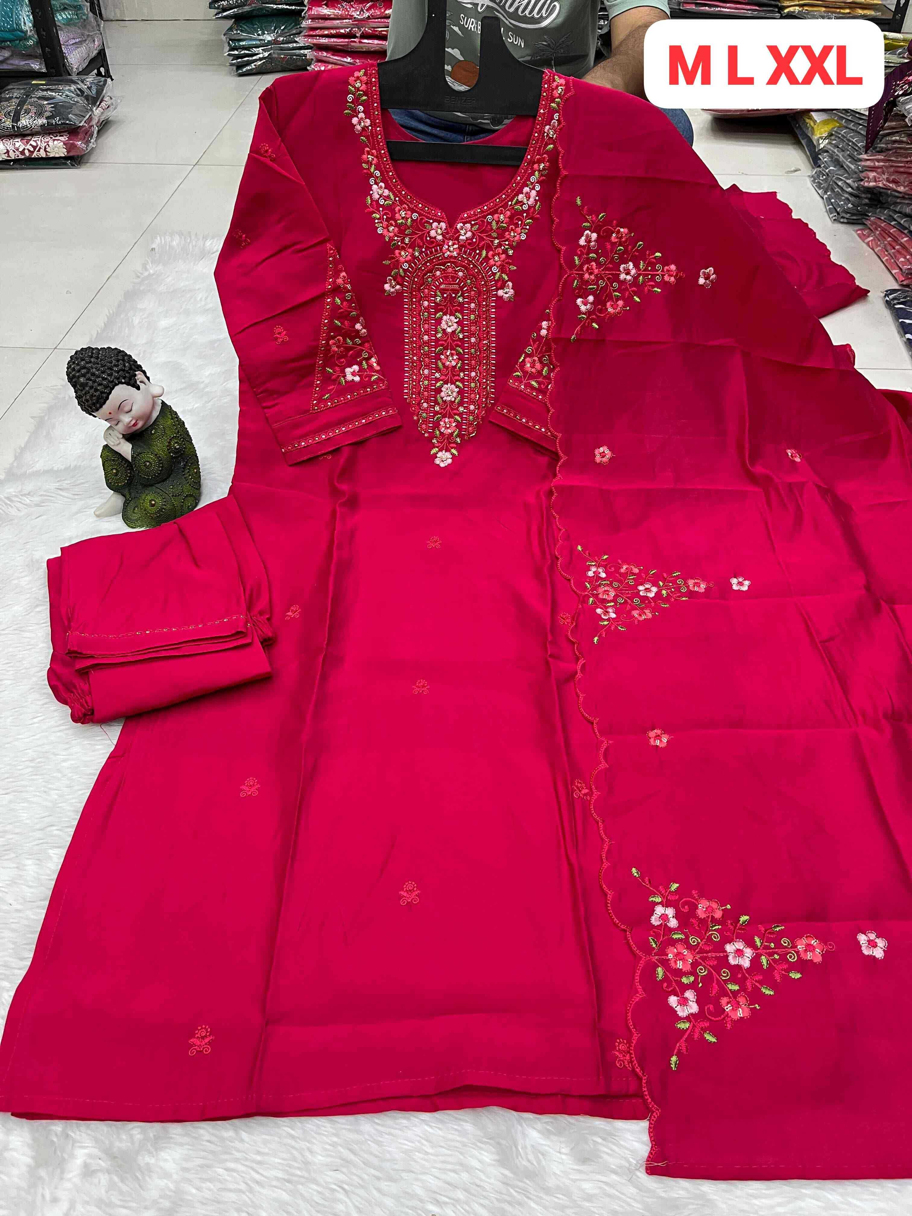 Ynf Heavy Roman Silk KESH258 VDA132 Suits & Dresses Wholesale Printed Suits Embroidery Suits Party wear suits Manufacturer