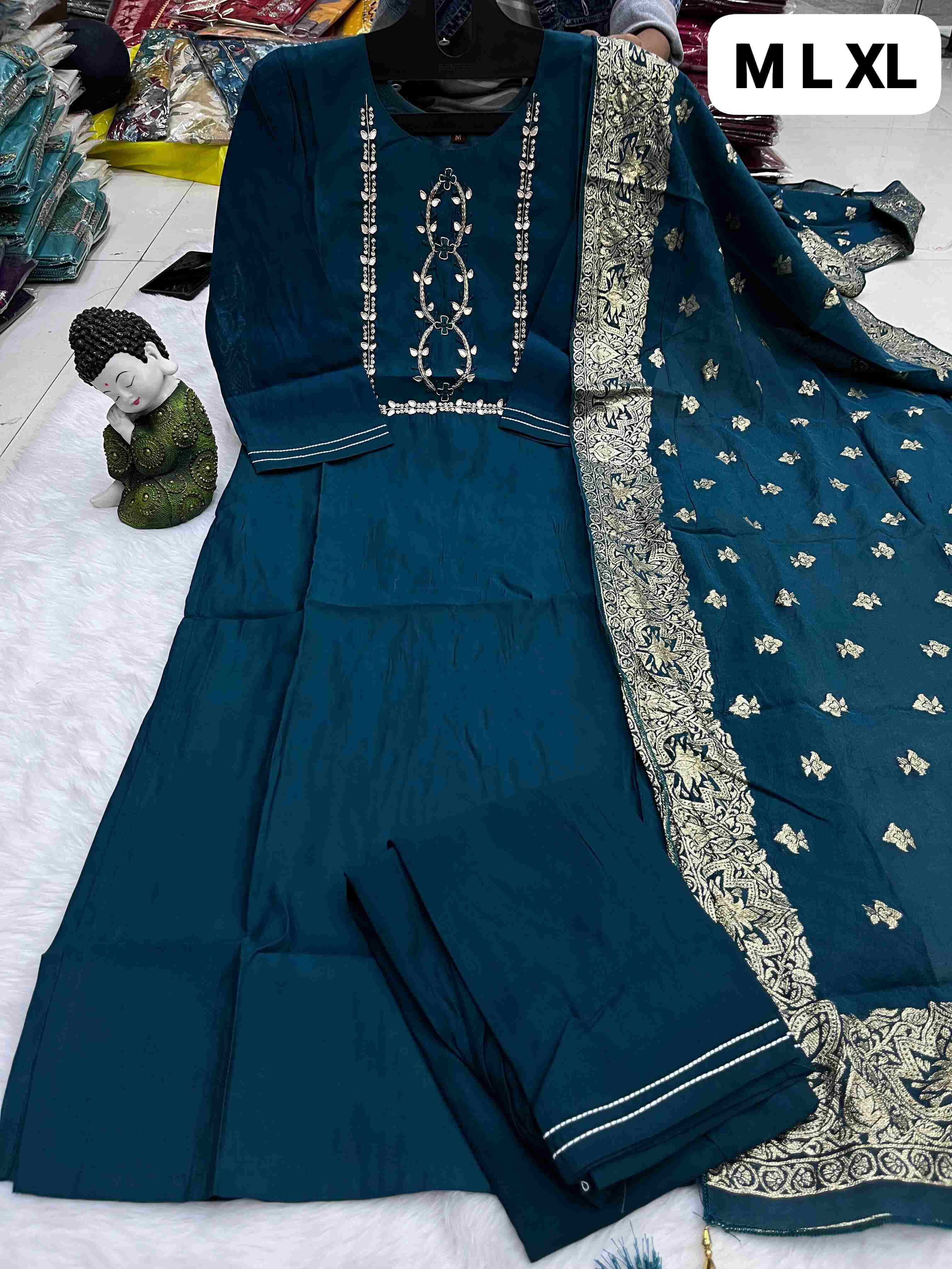 Ynf Heavy Roman Silk KESH258 VDA133 Suits & Dresses Wholesale Ladies Suits Printed Suits Palazzo Suit Manufacturer