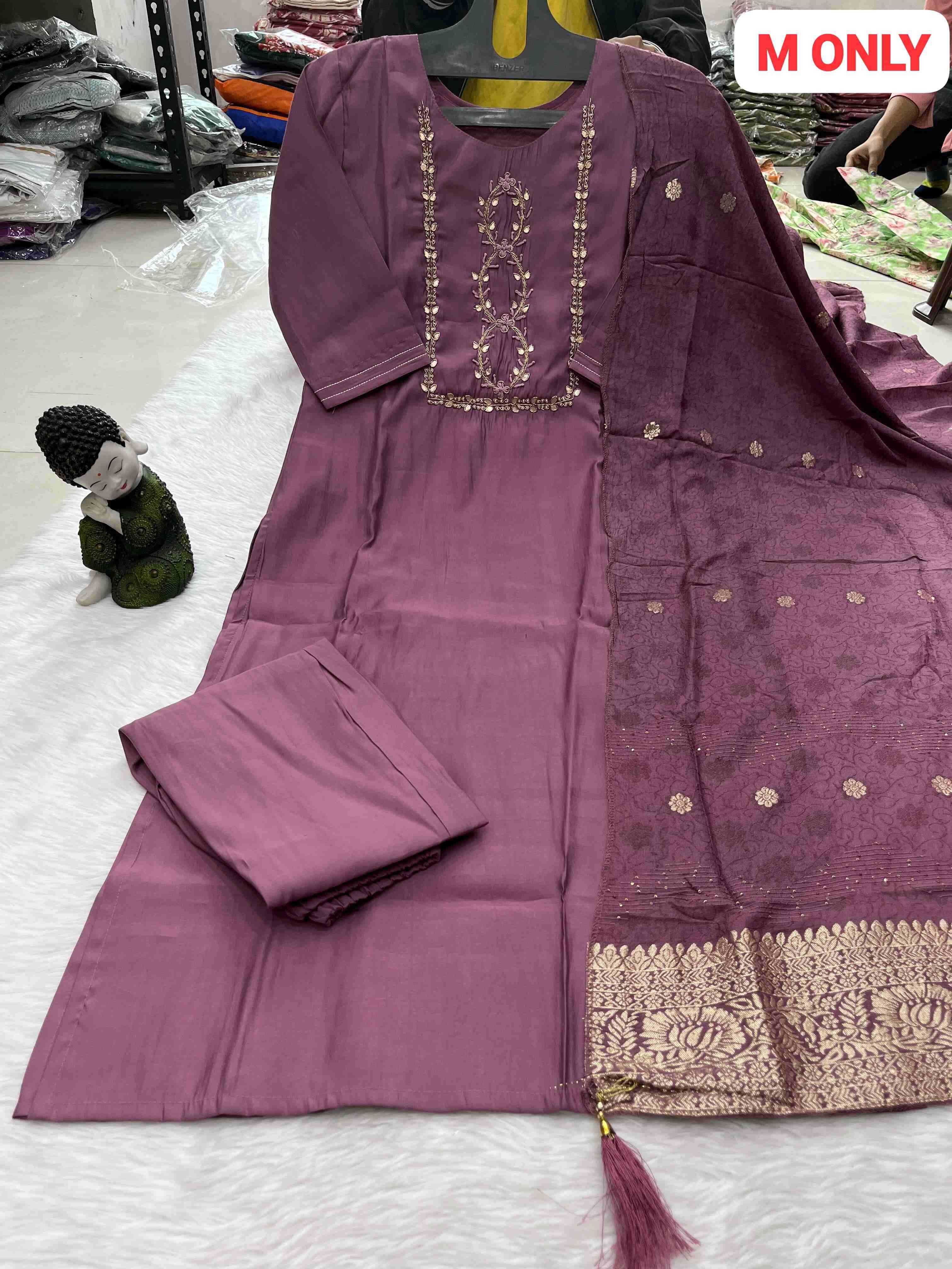 Ynf Heavy Roman Silk KESH258 VDA133 Suits & Dresses Wholesale Ladies Suits Printed Suits Palazzo Suit Manufacturer