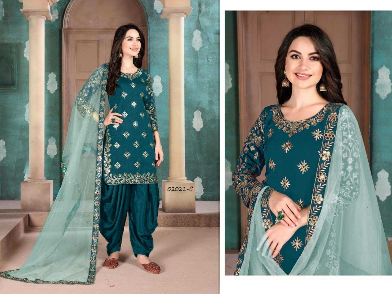 Ynf Heavy Silk KESH379 002021 Suits & Dresses Wholesale Embroidery Suits Silk Suits Semi-Stitched Suits Manufacturer