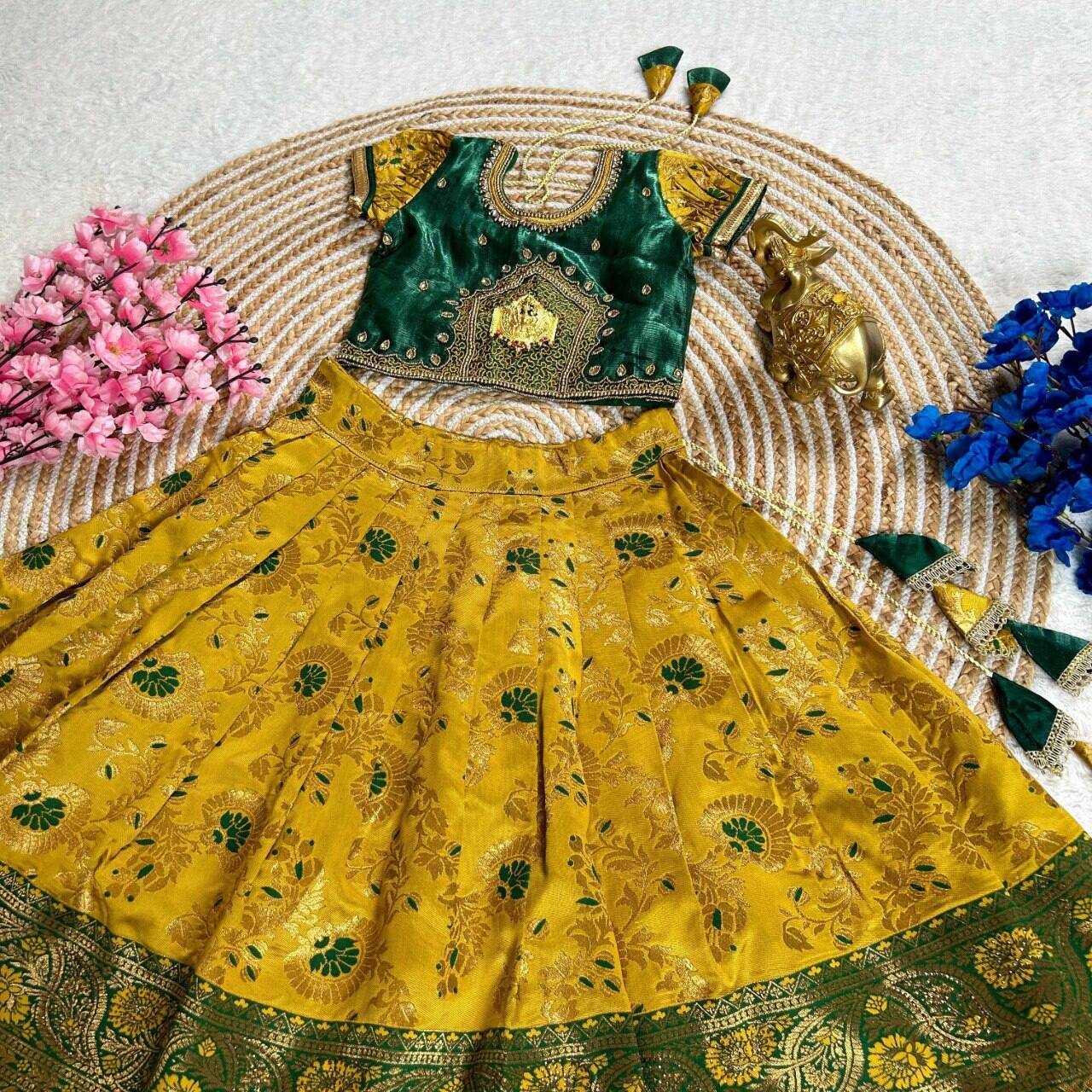 Ynf Jacquard KESH109 RRKT82 Kids Wear Wholesale Kids Lehenga Indian Wear For Kids Baby Girl Lehenga Manufacturer