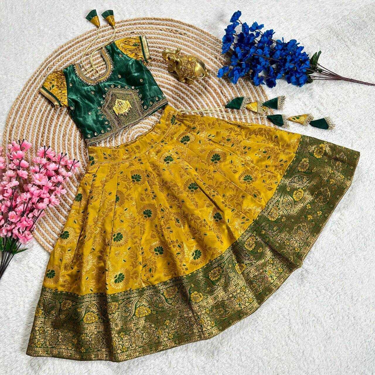 Ynf Jacquard KESH109 RRKT82 Kids Wear Wholesale Kids Lehenga Indian Wear For Kids Baby Girl Lehenga Manufacturer