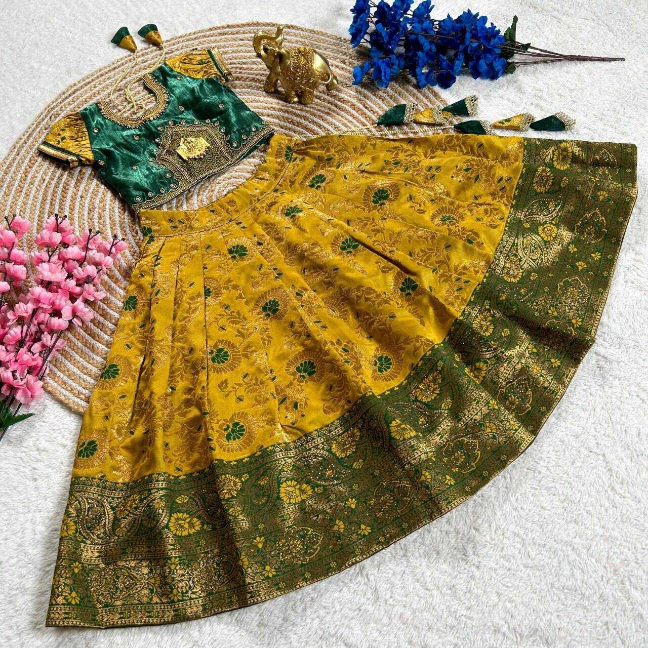 Ynf Jacquard KESH109 RRKT82 Kids Wear Wholesale Kids Lehenga Indian Wear For Kids Baby Girl Lehenga Manufacturer