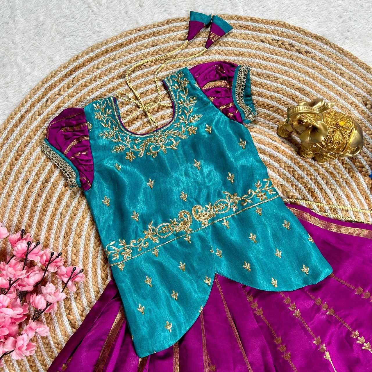 Ynf Jacquard KESH109 RRKT84 Kids Wear Wholesale Kids Lehenga Kids Traditional Outfits Baby Girl Lehenga Manufacturer