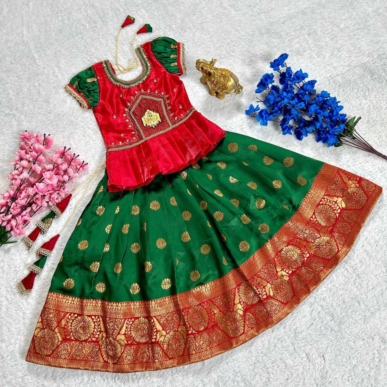 Ynf Jacquard KESH109 RRKT85 Kids Wear Wholesale Kids Lehenga Kids Traditional Outfits Baby Girl Lehenga Manufacturer