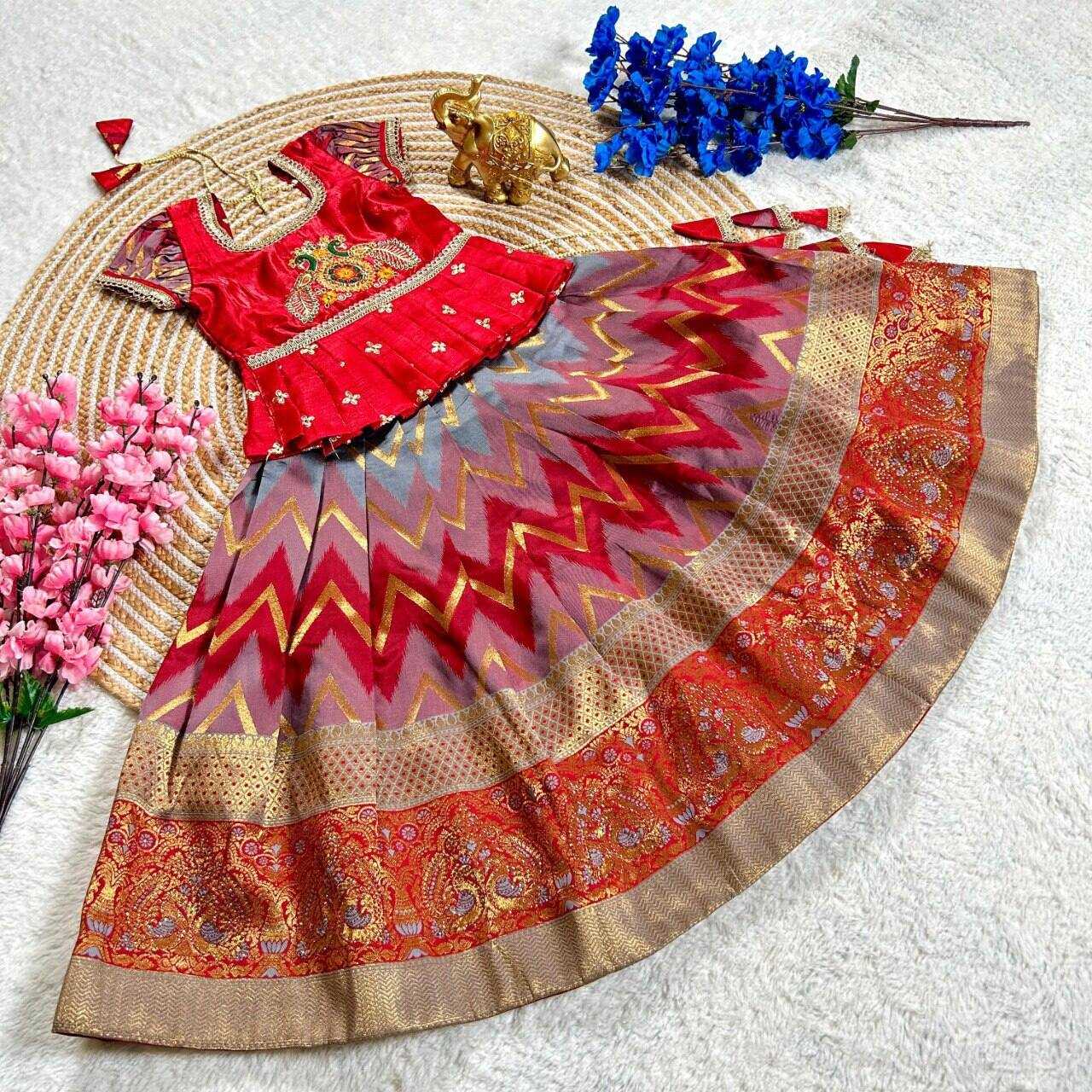 Ynf Jacquard KESH109 RRKT86 Kids Wear Wholesale Kids Lehenga Kids Traditional Outfits Baby Girl Lehenga Manufacturer