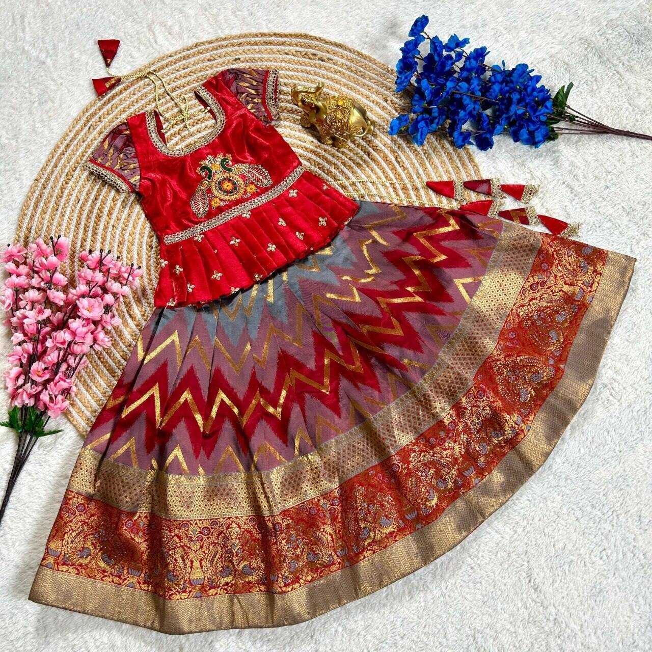 Ynf Jacquard KESH109 RRKT86 Kids Wear Wholesale Kids Lehenga Kids Traditional Outfits Baby Girl Lehenga Manufacturer