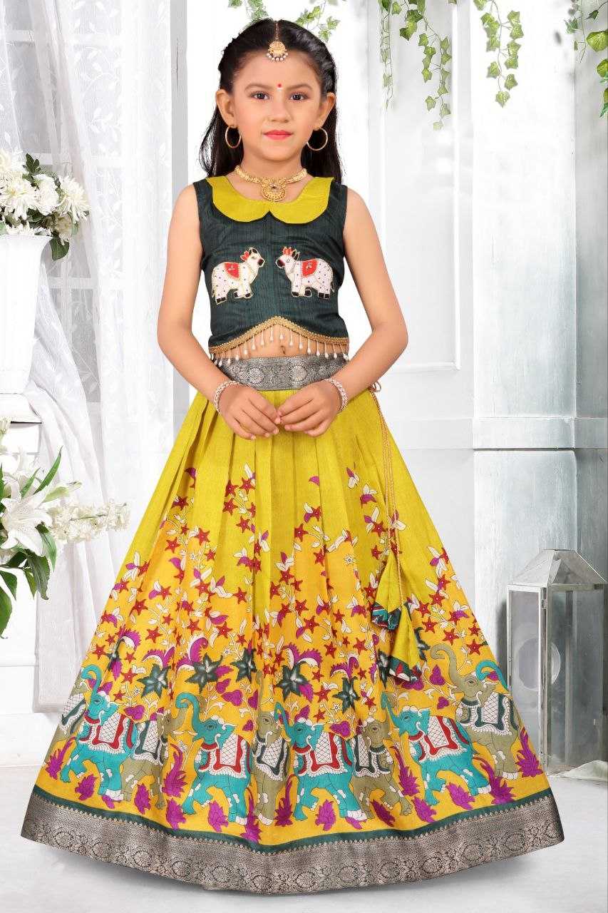 Ynf Jacquard KESH189 VET18 Kids Wear Wholesale Kids Lehenga Girls Ethnic Wear Baby Girl Lehenga Manufacturer