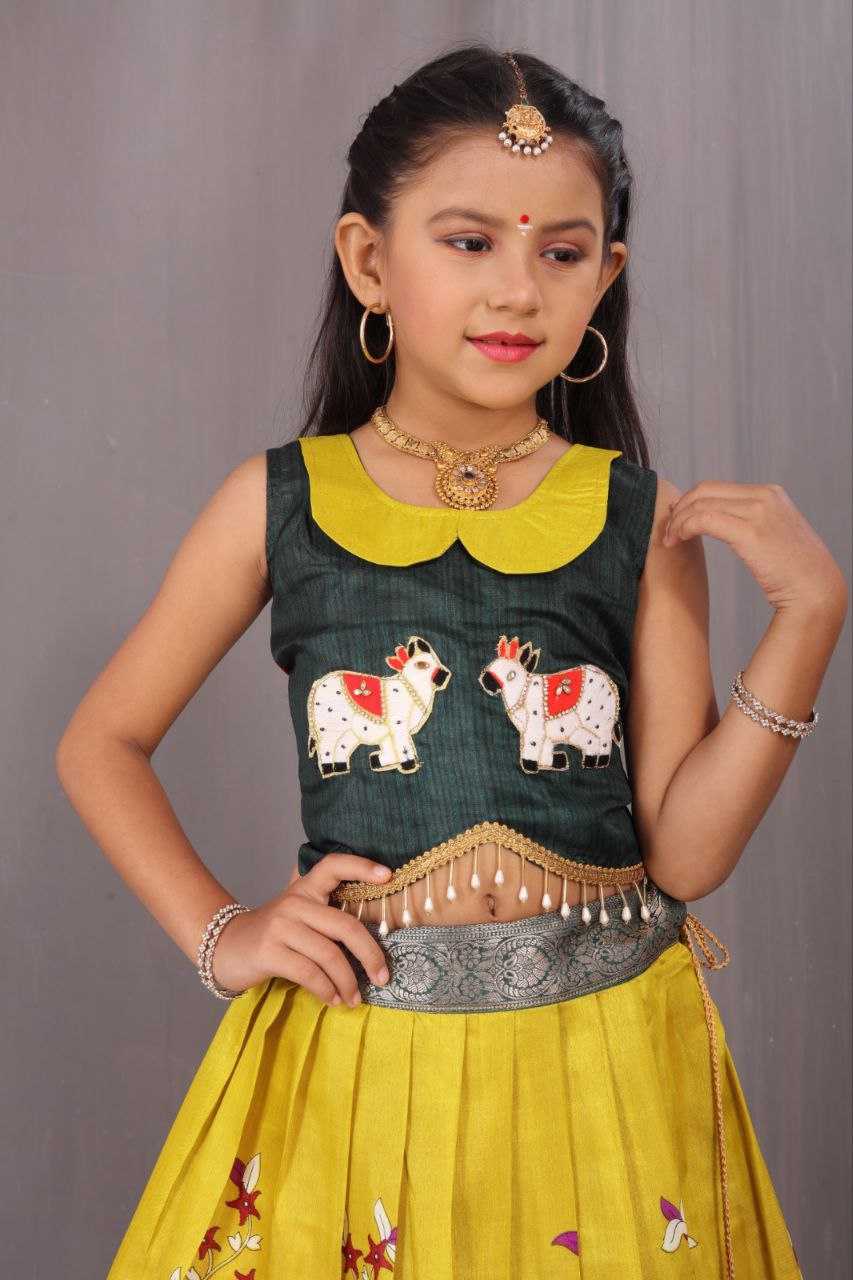 Ynf Jacquard KESH189 VET18 Kids Wear Wholesale Kids Lehenga Girls Ethnic Wear Baby Girl Lehenga Manufacturer