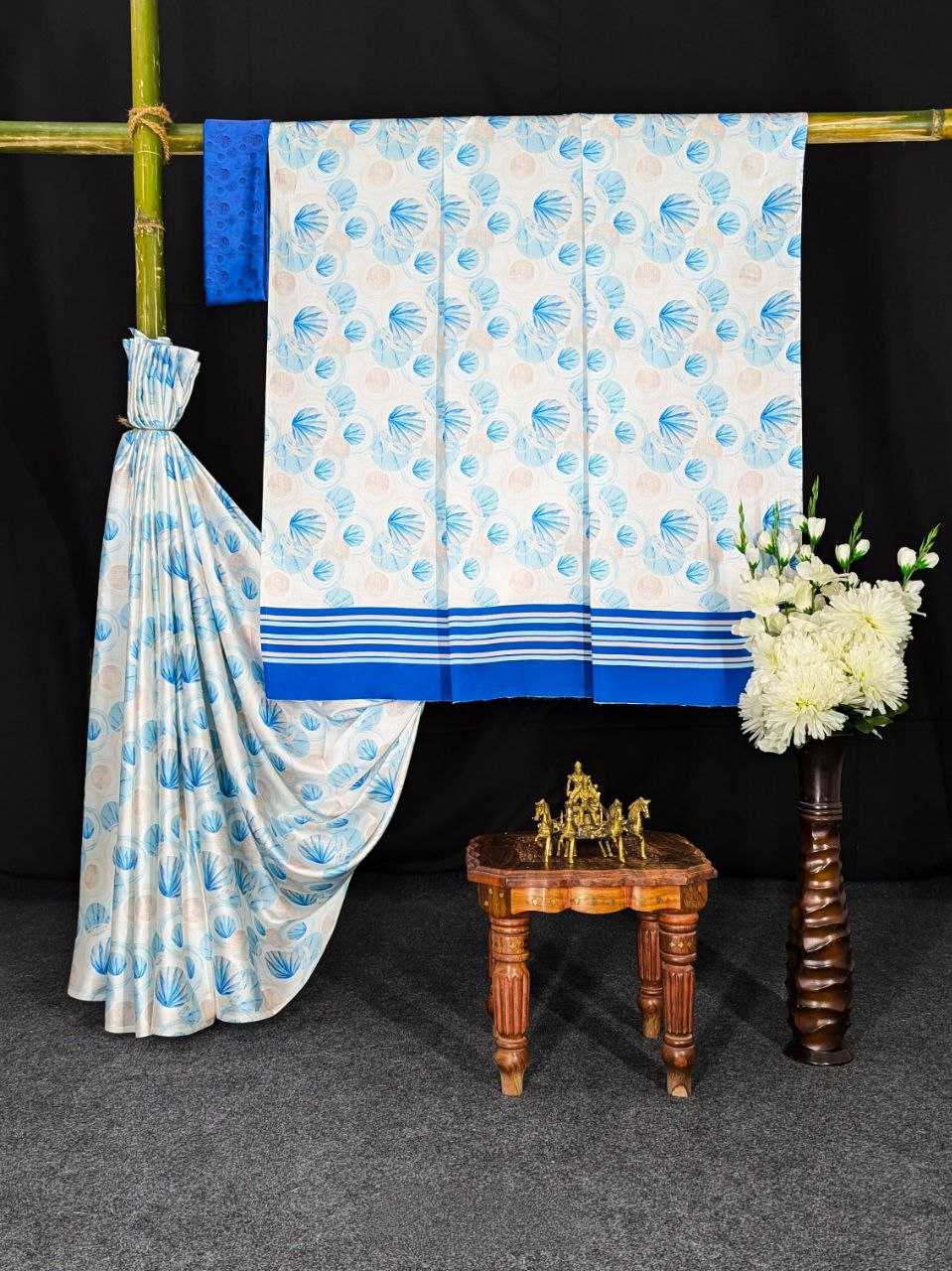 Ynf Japan Sartin KESH254 17 Sarees Wholesale Designer Sarees Printed Sarees Satin Sarees Manufacturer