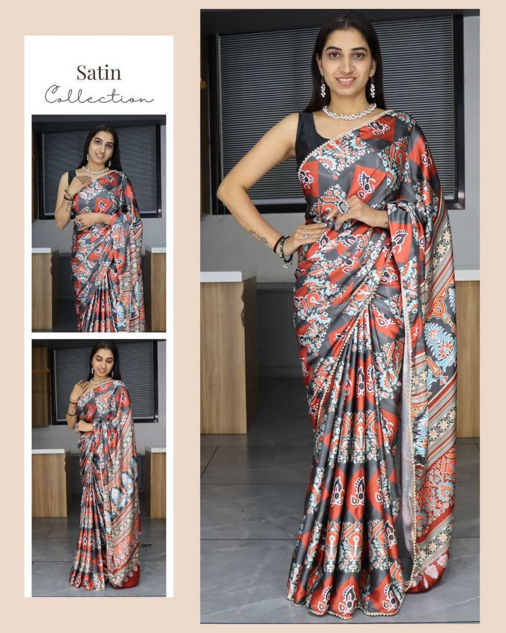 YNF JAPAN SARTIN RIN119 2305 SAREES WHOLESALE DESIGNER PRINTED LACE BORDER SAREES MANUFACTURER