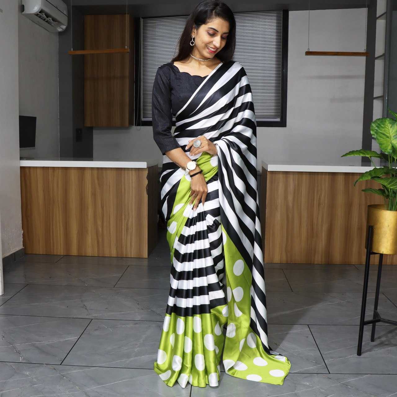 Ynf Japan Sartin RIN119 Japan Sarees Wholesale Designer Sarees Heavy Work Sarees Satin Sarees Manufacturer