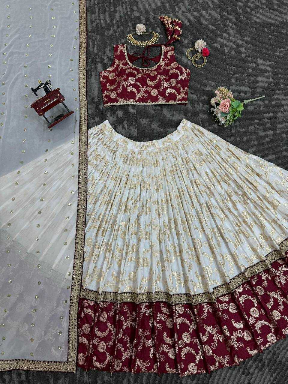 YNF JEQURD RIN162 318  LEHENGAS WHOLESALE SEQUINS FANCY LEHENGA WITH DUPATTA MANUFACTURER