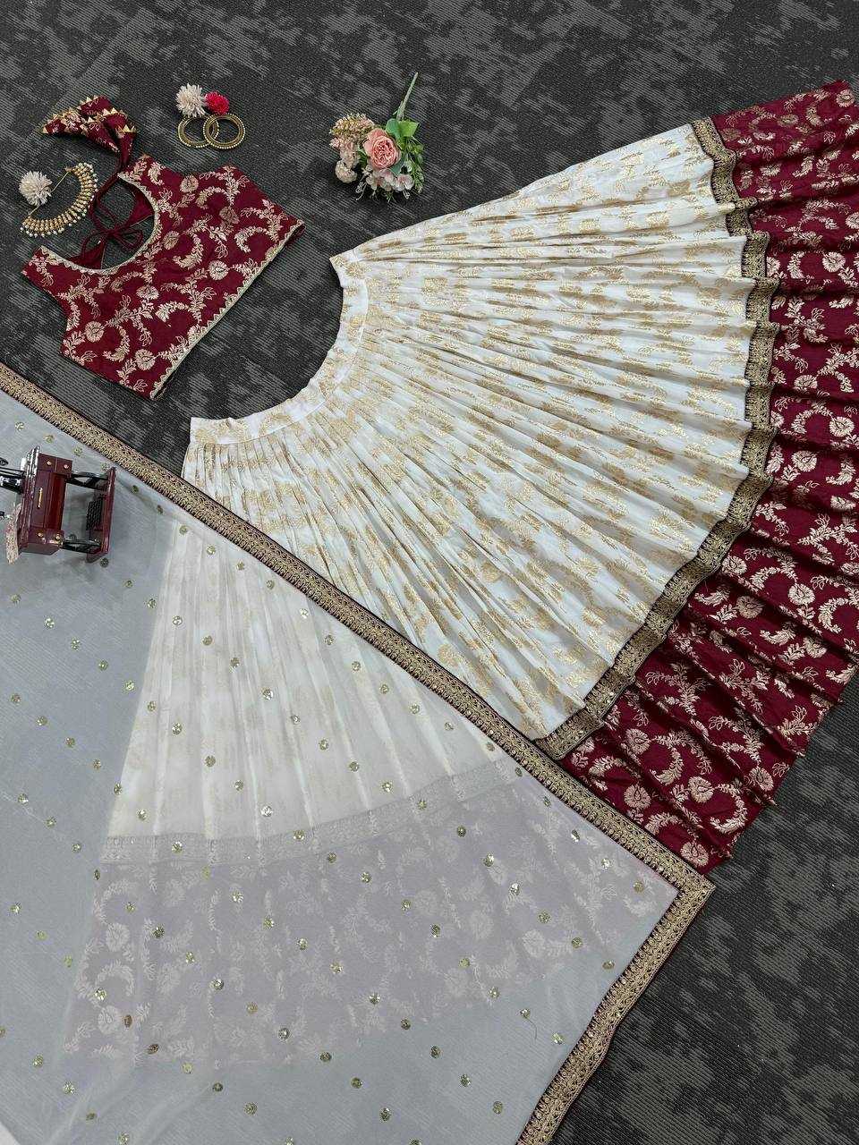 YNF JEQURD RIN162 318  LEHENGAS WHOLESALE SEQUINS FANCY LEHENGA WITH DUPATTA MANUFACTURER