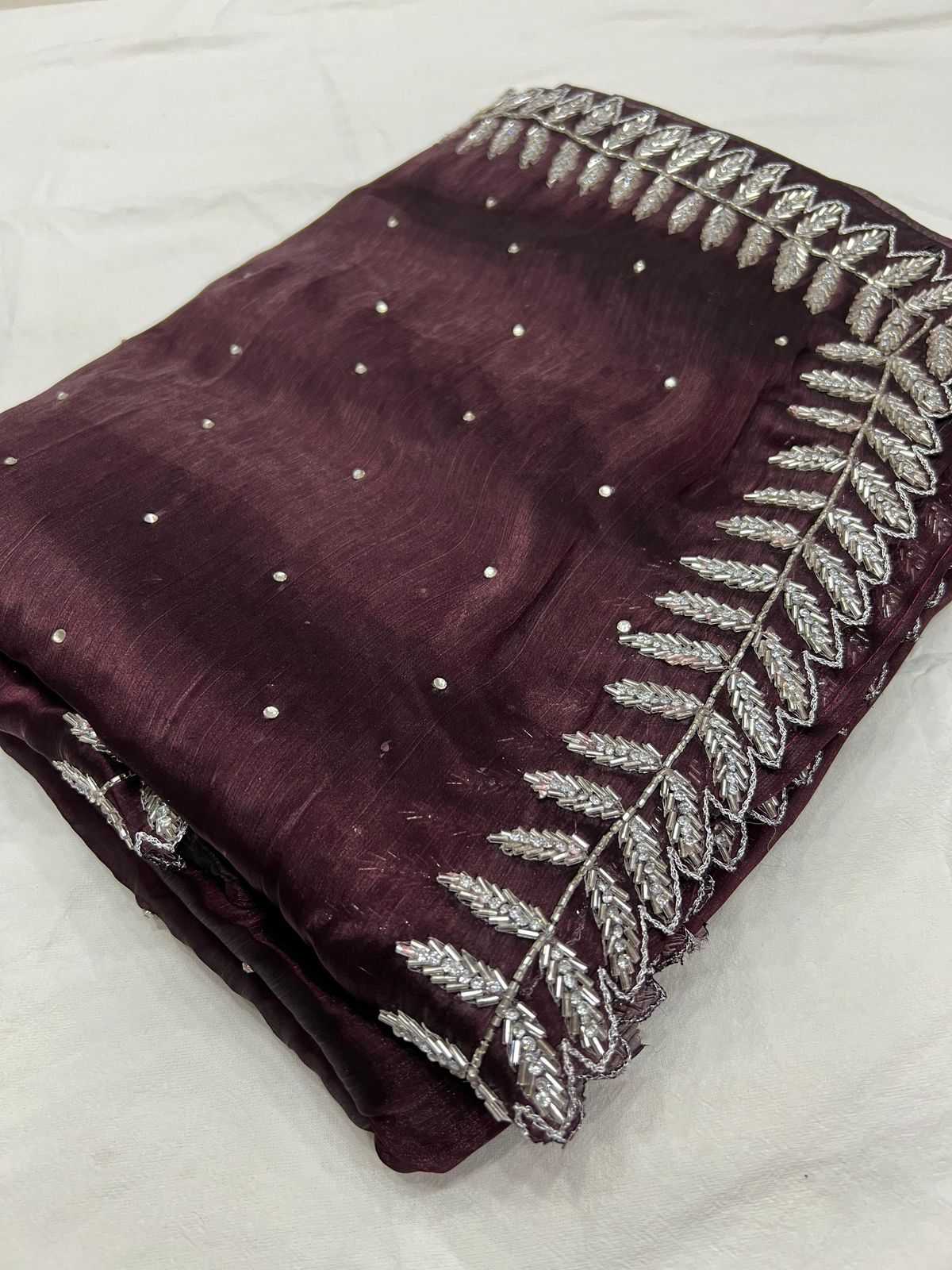 YNF JIMMY CHOO RIN126 JHT25 SAREE WHOLESALE JIMMY CHOO HAND WORK DESIGNER SAREE MANUFACTURER