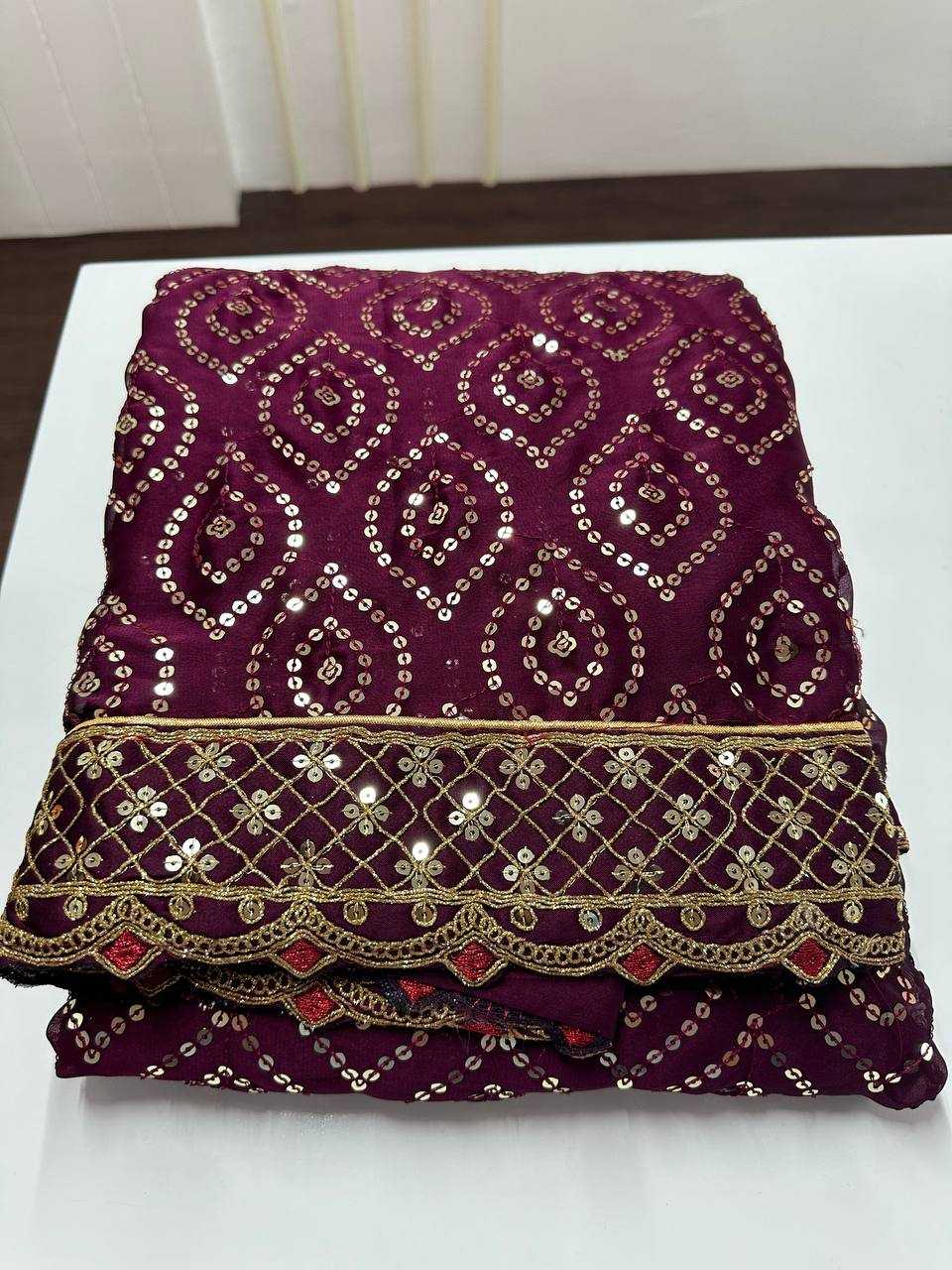 YNF KASTURI SILK KESH270 280 GEORGETTE SILK WHOLESALE SEQUINS SAREE MANUFACTURER 