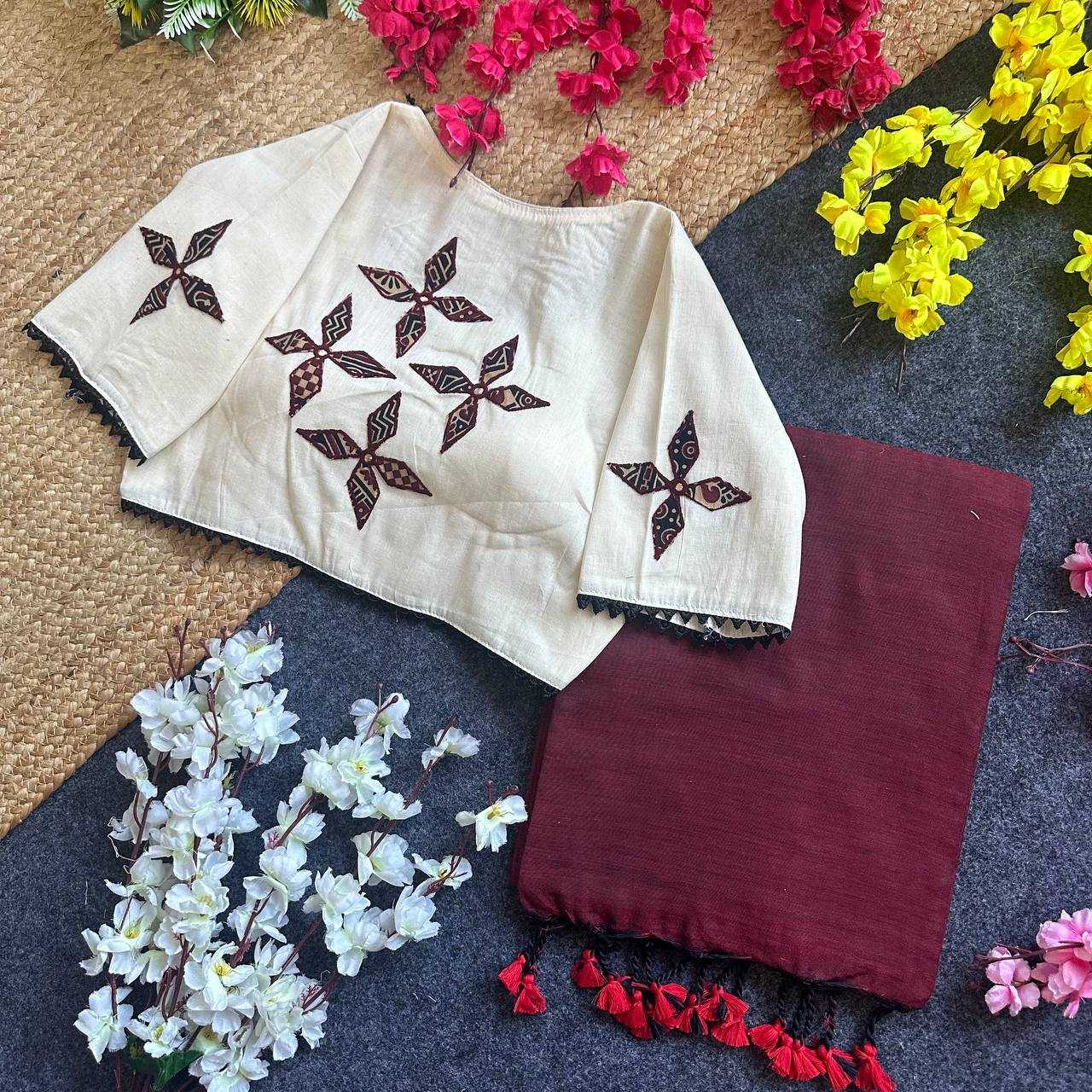 YNF KHADI COTTON KESH405 BEA02 READYMADE BLOUSES WHOLESALE DESIGNER PRINTED COTTON READYMADE BLOUSES MANUFACTURER