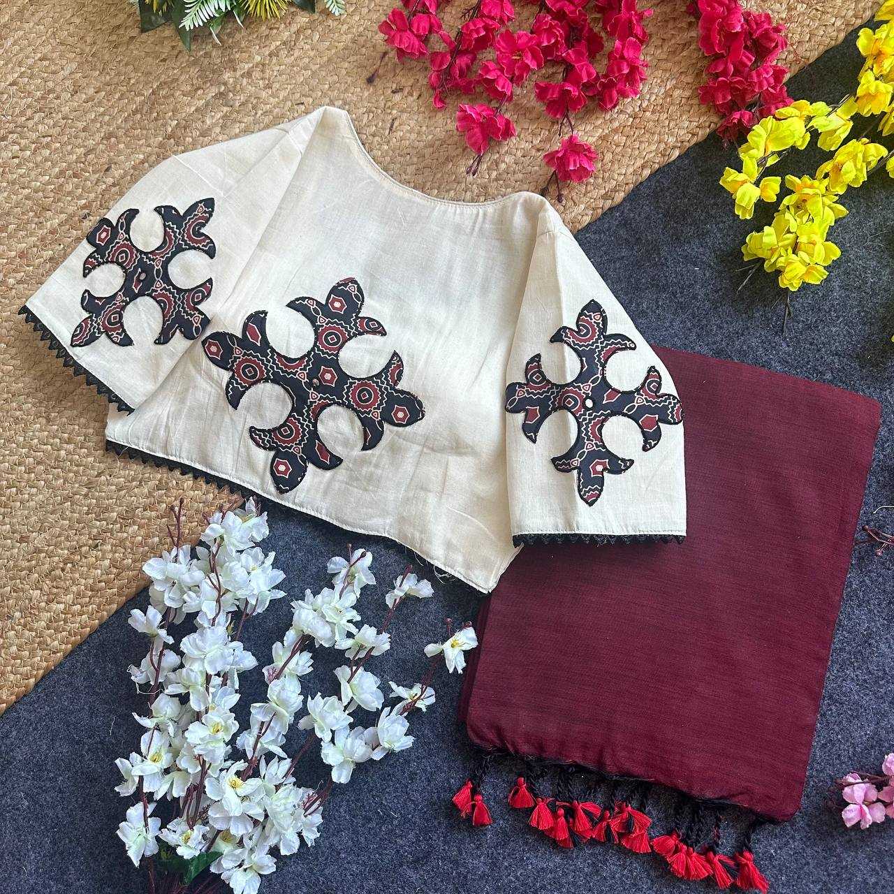 YNF KHADI COTTON KESH405 BEA02 READYMADE BLOUSES WHOLESALE DESIGNER PRINTED COTTON READYMADE BLOUSES MANUFACTURER