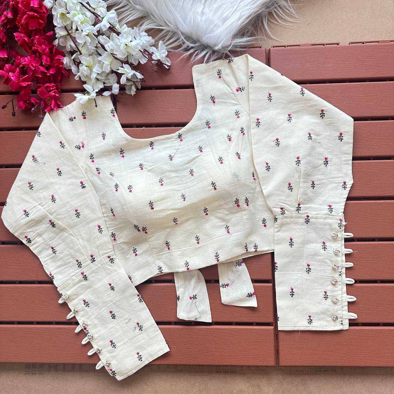 Ynf Khadi Cotton KESH405 BEA32 Readymade Blouses Wholesale Designer Blouse Embroidered Blouses Cotton Blouse Manufacturer