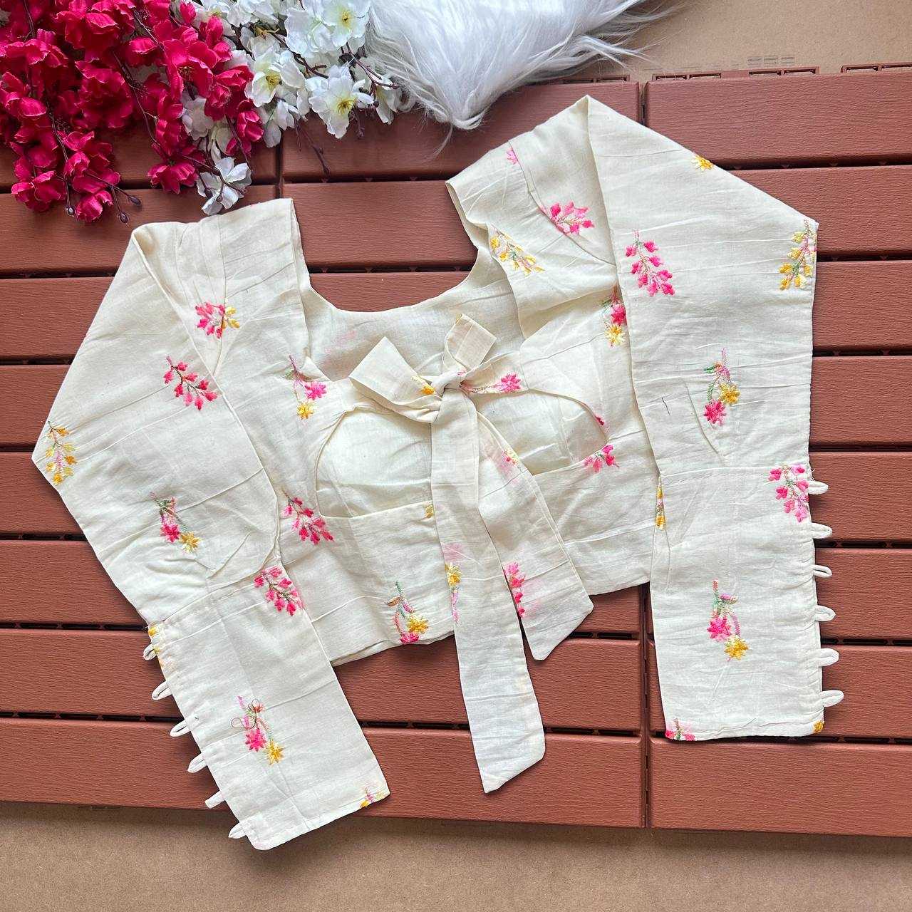 Ynf Khadi Cotton KESH405 BEA32 Readymade Blouses Wholesale Designer Blouse Embroidered Blouses Cotton Blouse Manufacturer