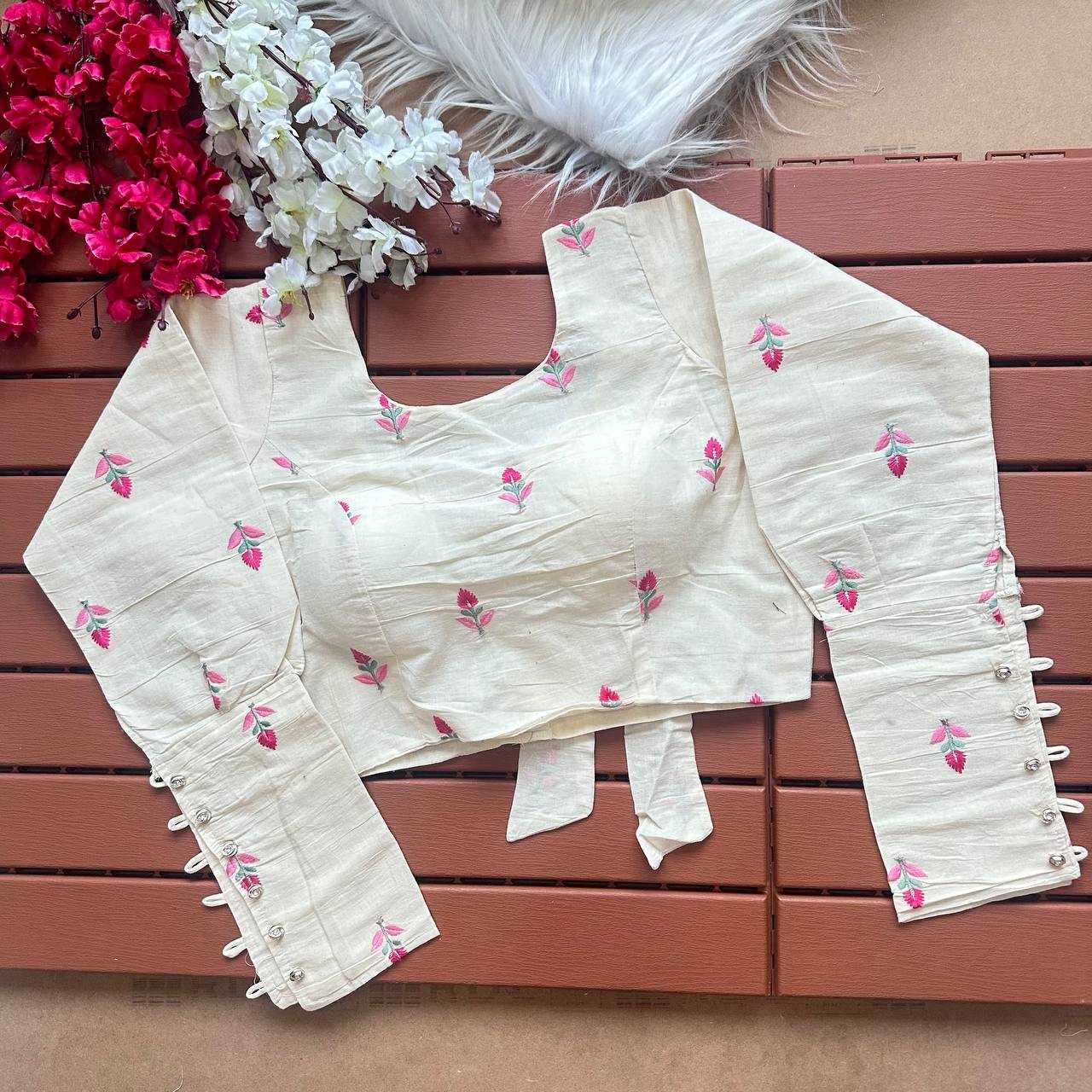 Ynf Khadi Cotton KESH405 BEA32 Readymade Blouses Wholesale Designer Blouse Embroidered Blouses Cotton Blouse Manufacturer