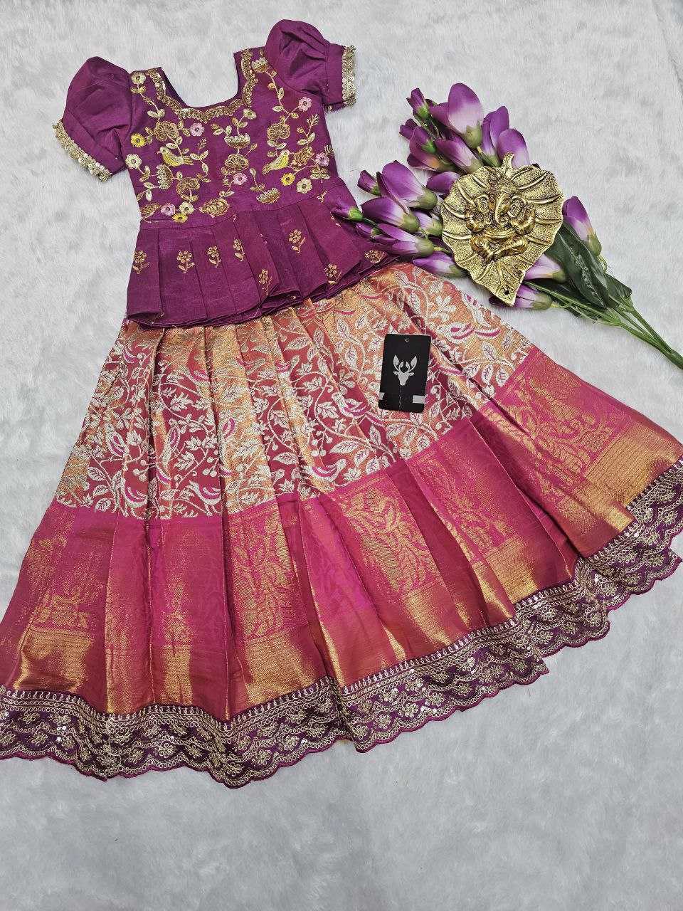 YNF KOTA DORIYA SILK RIN161 RPVR26 KIDS WEAR WHOLESALE INDIAN ETHNIC KIDS LEHENGA CHOLI MANUFACTURER