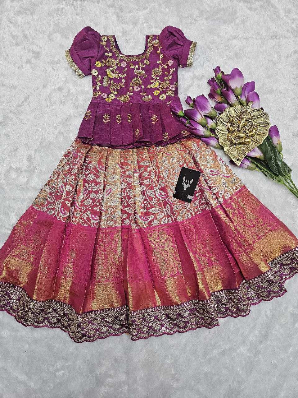 YNF KOTA DORIYA SILK RIN161 RPVR26 KIDS WEAR WHOLESALE INDIAN ETHNIC KIDS LEHENGA CHOLI MANUFACTURER