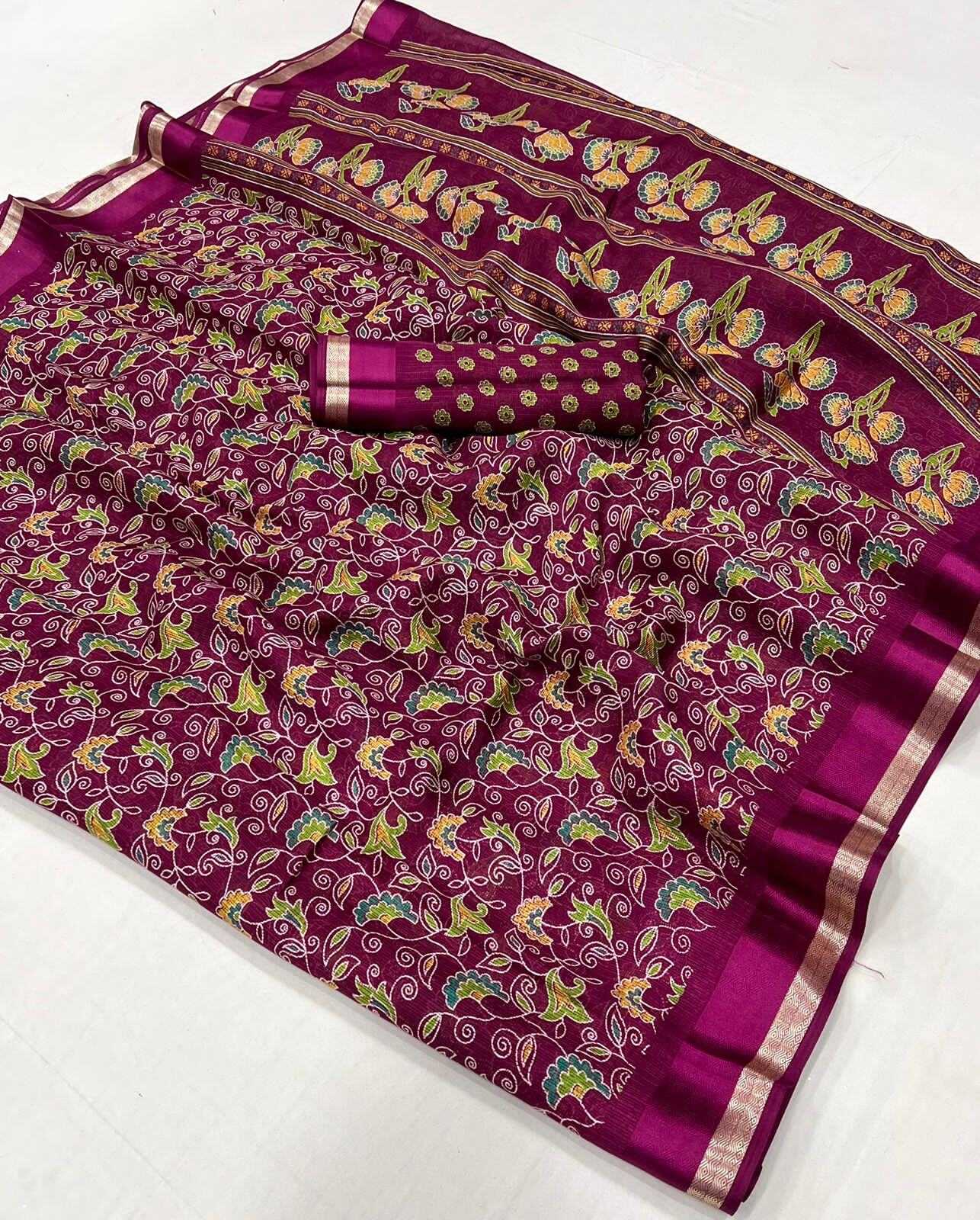 Ynf Kota Silk KESH263 SBI48 Silk Sarees Wholesale Soft Silk Sarees Kota Sarees Printed Silk Saree Manufacturer