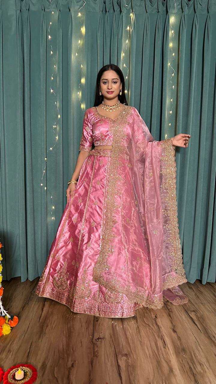 YNF LEHENGA KESH270 2 LEHENGA WHOLESALE NET JACKET STYLE SATIN LEHENGA MANUFACTURER