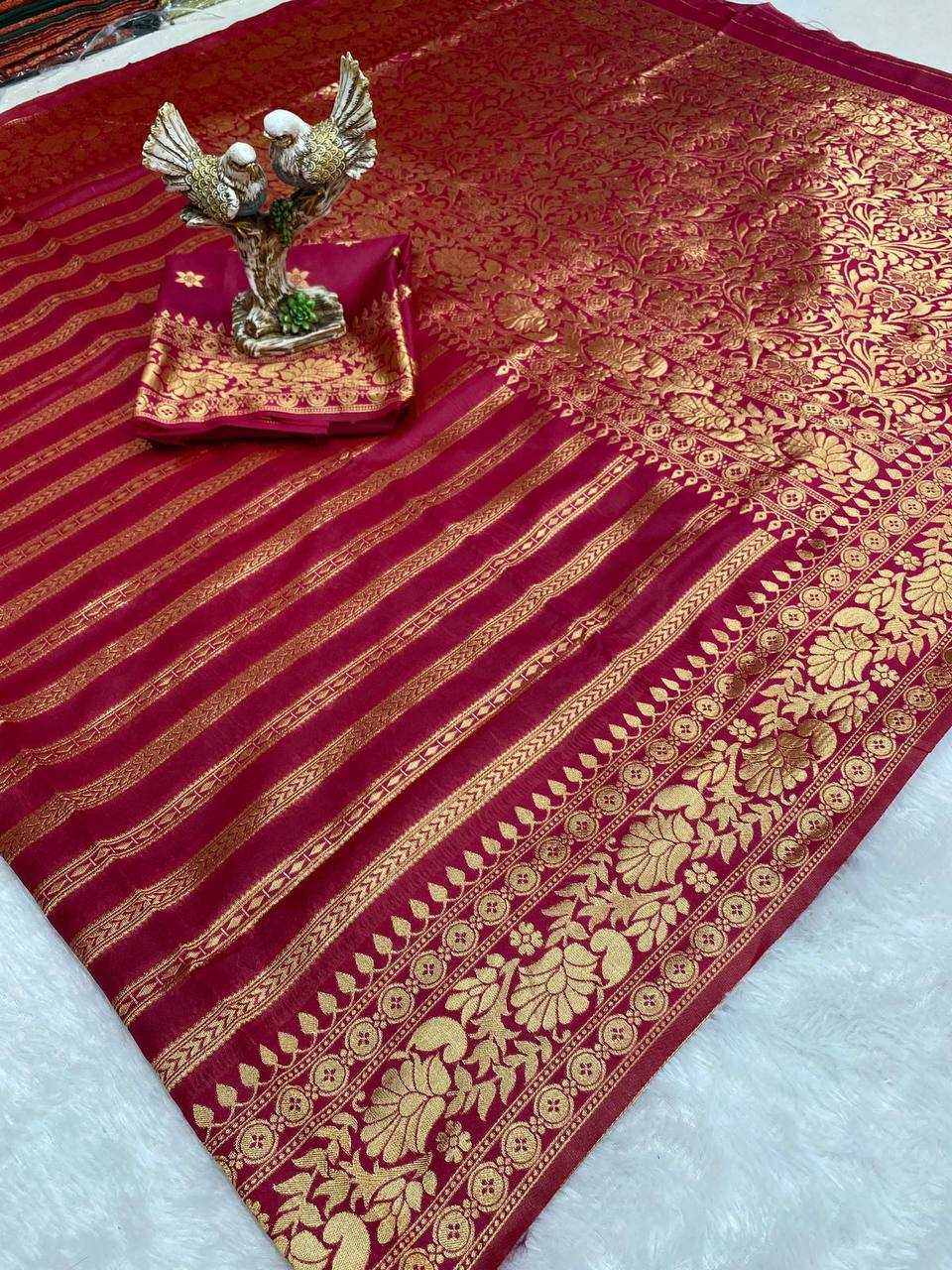 YNF LICHI SILK RIN184 PINK SAREES WHOLESALE PRINTED JACQUARD SILK SAREES MANUFACTURER