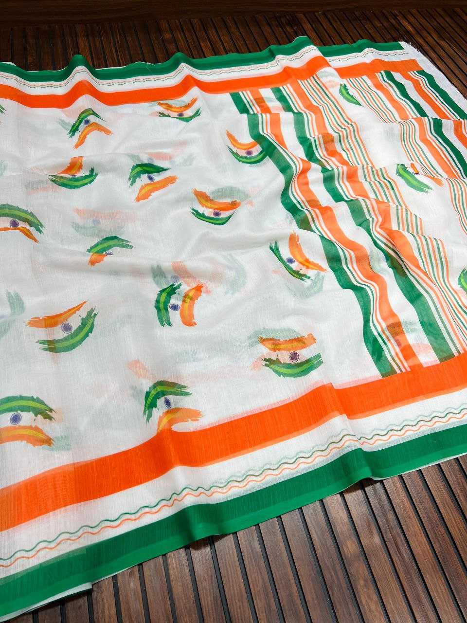 YNF LINEN KESH384 787 SAREES WHOLESALE PRINTED COTTON LINEN REPUBLIC DAY SAREES MANUFACTURER