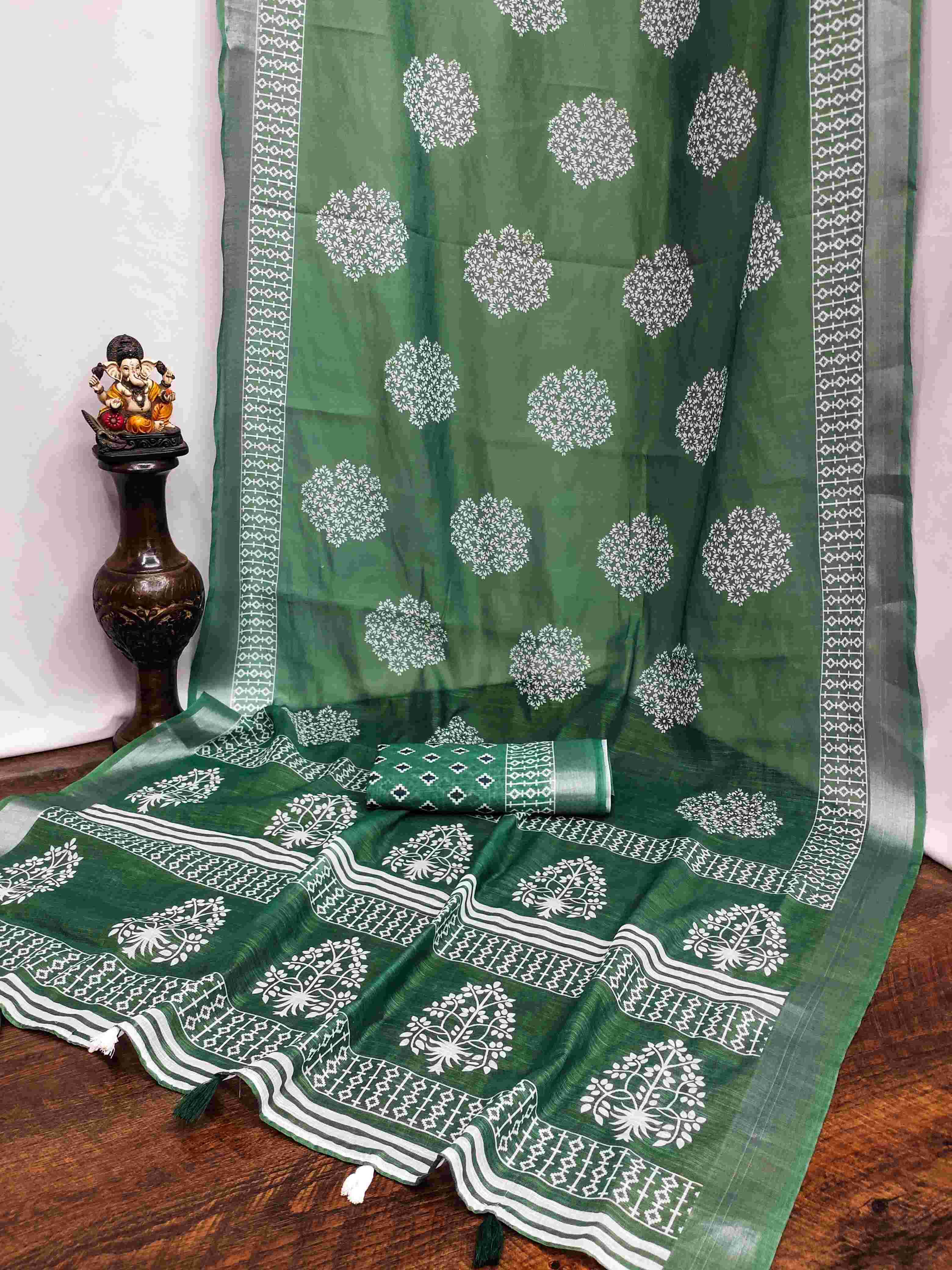 YNF LINEN RIN183 AARYA-1  SAREES WHOLESALE BATIK PRINTED COTTON SAREES MANUFACTURER