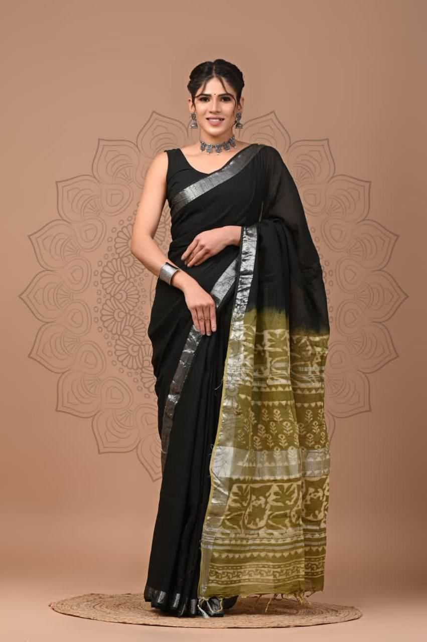 YNF LINEN RIN183 PANCHALI SAREE WHOLESALE LINEN PRINTED LAIDES SAREE MANUFACTURER