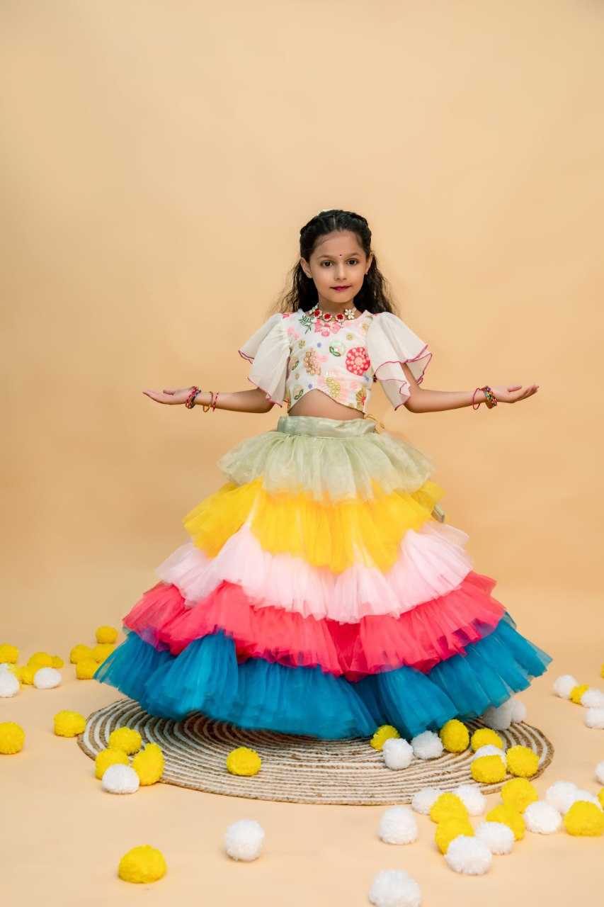 Ynf Net KESH109 RRKT94 Kids Wear Wholesale Kids Lehenga Kids Traditional Outfits Baby Girl Lehenga Manufacturer