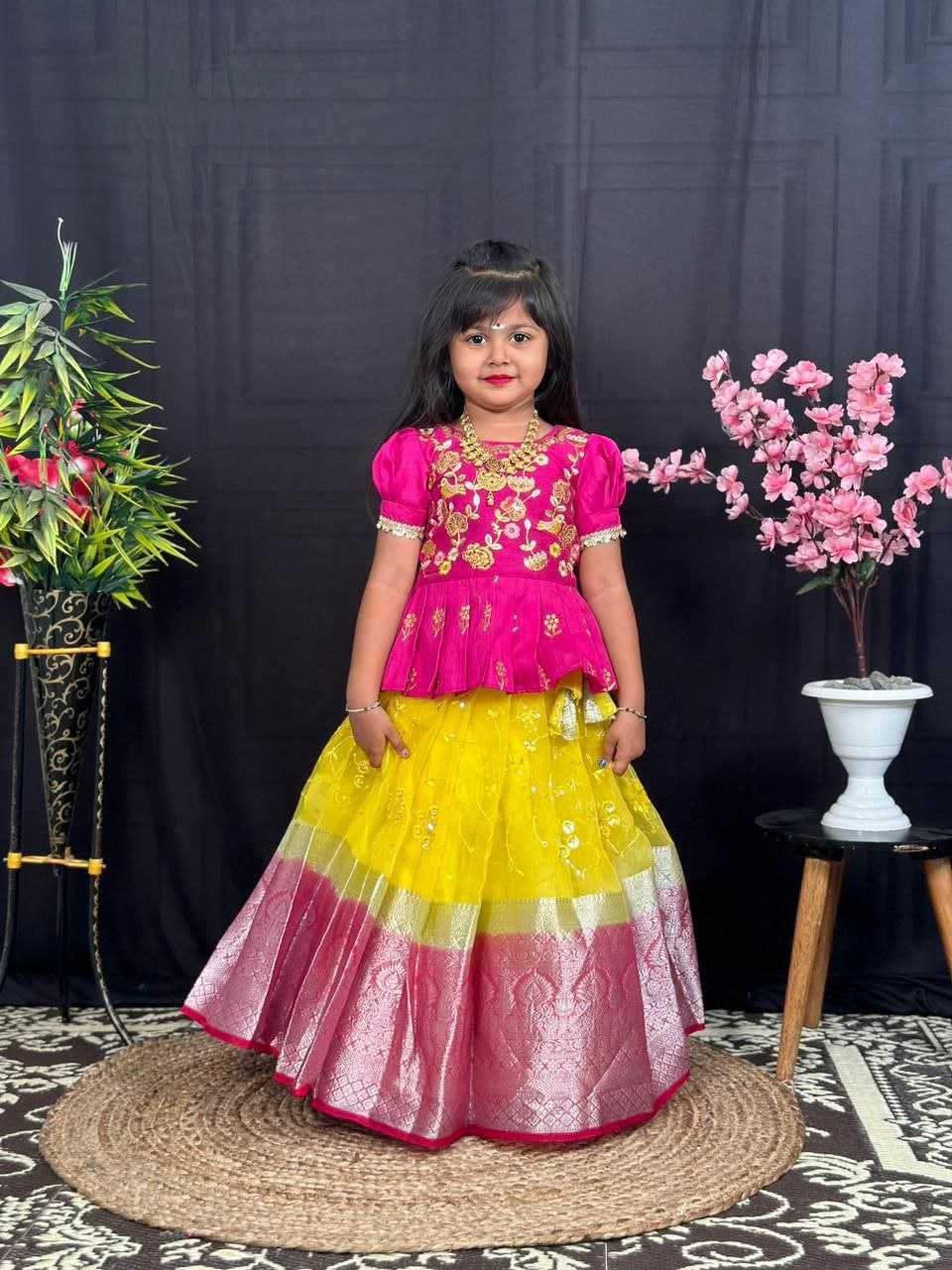 YNF NYLON RIN161 RPVR27 KIDS WEAR WHOLESALE KIDS LEHENGA ETHNIC TRADITIONAL OUTFITS MANUFACTURER