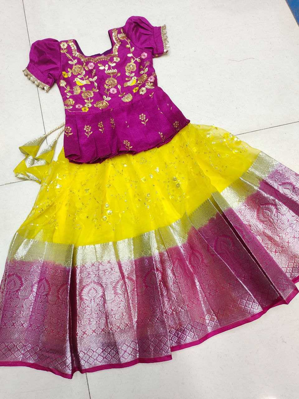 YNF NYLON RIN161 RPVR27 KIDS WEAR WHOLESALE KIDS LEHENGA ETHNIC TRADITIONAL OUTFITS MANUFACTURER