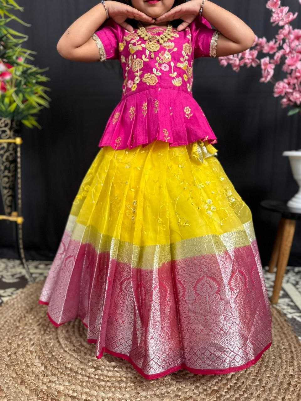 YNF NYLON RIN161 RPVR27 KIDS WEAR WHOLESALE KIDS LEHENGA ETHNIC TRADITIONAL OUTFITS MANUFACTURER