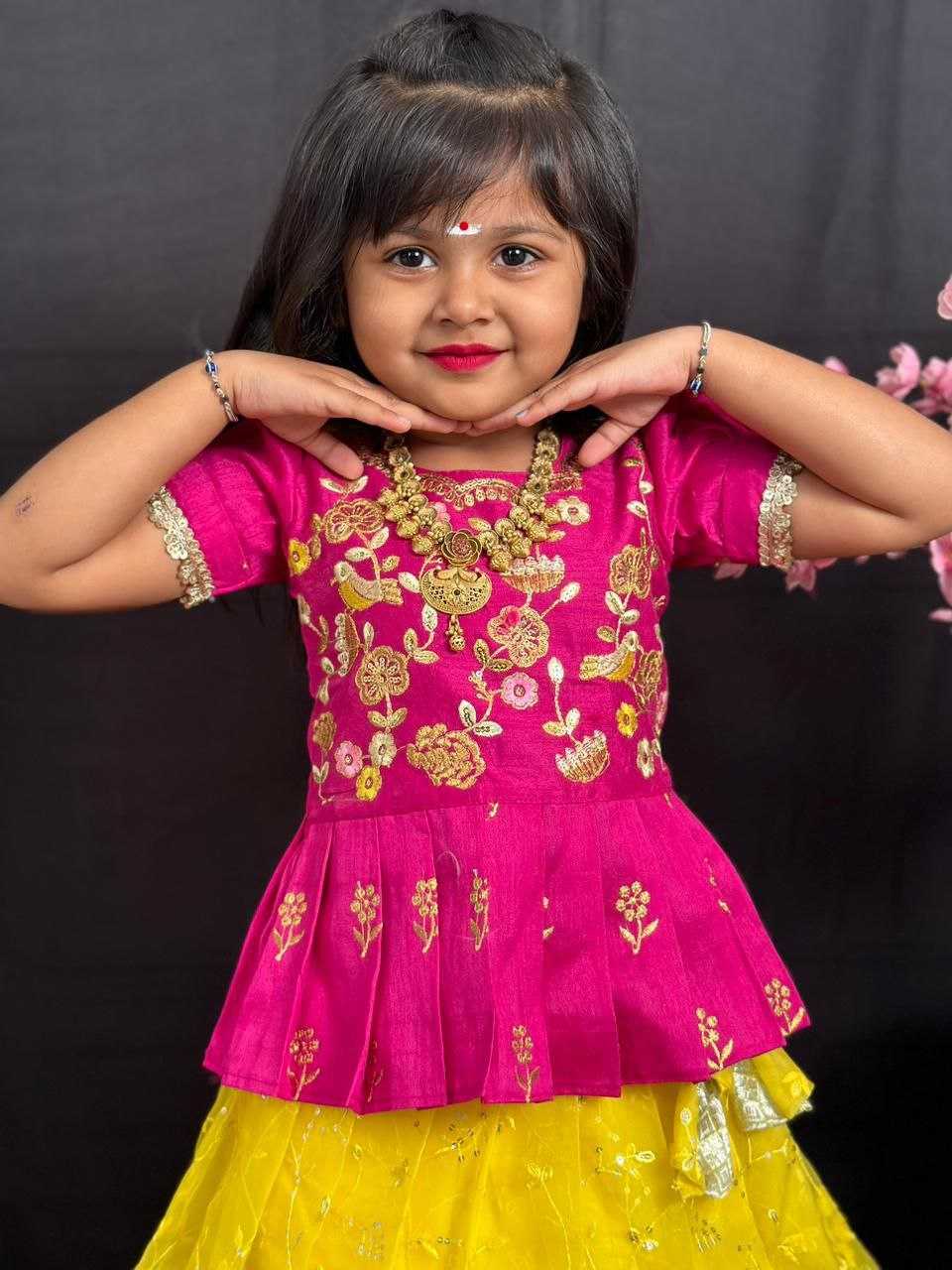 YNF NYLON RIN161 RPVR27 KIDS WEAR WHOLESALE KIDS LEHENGA ETHNIC TRADITIONAL OUTFITS MANUFACTURER