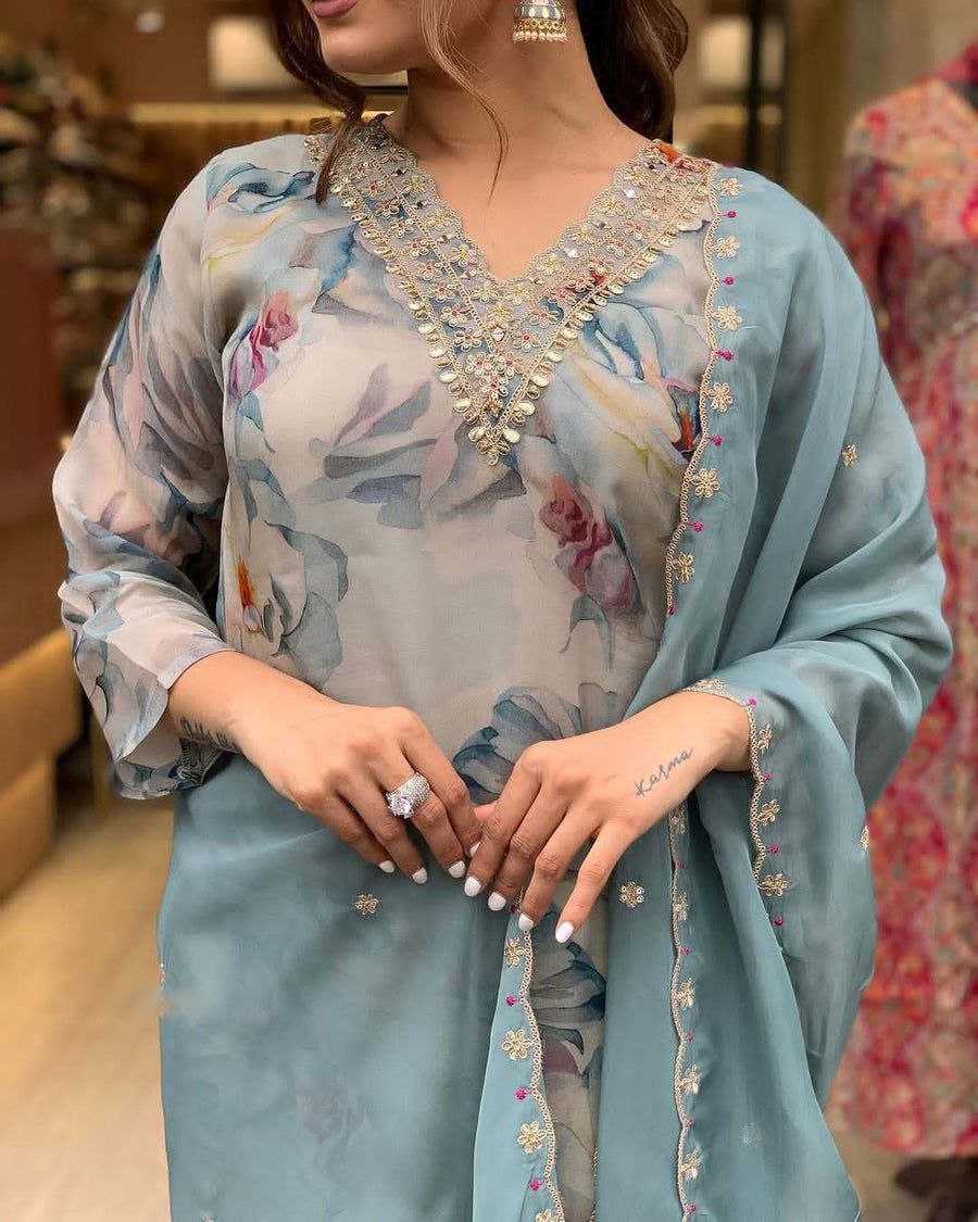 Ynf Organza KESH354 GRM27 Suits & Dresses Wholesale Embroidery Suits Zari Work Suit Designer Suits Manufacturer