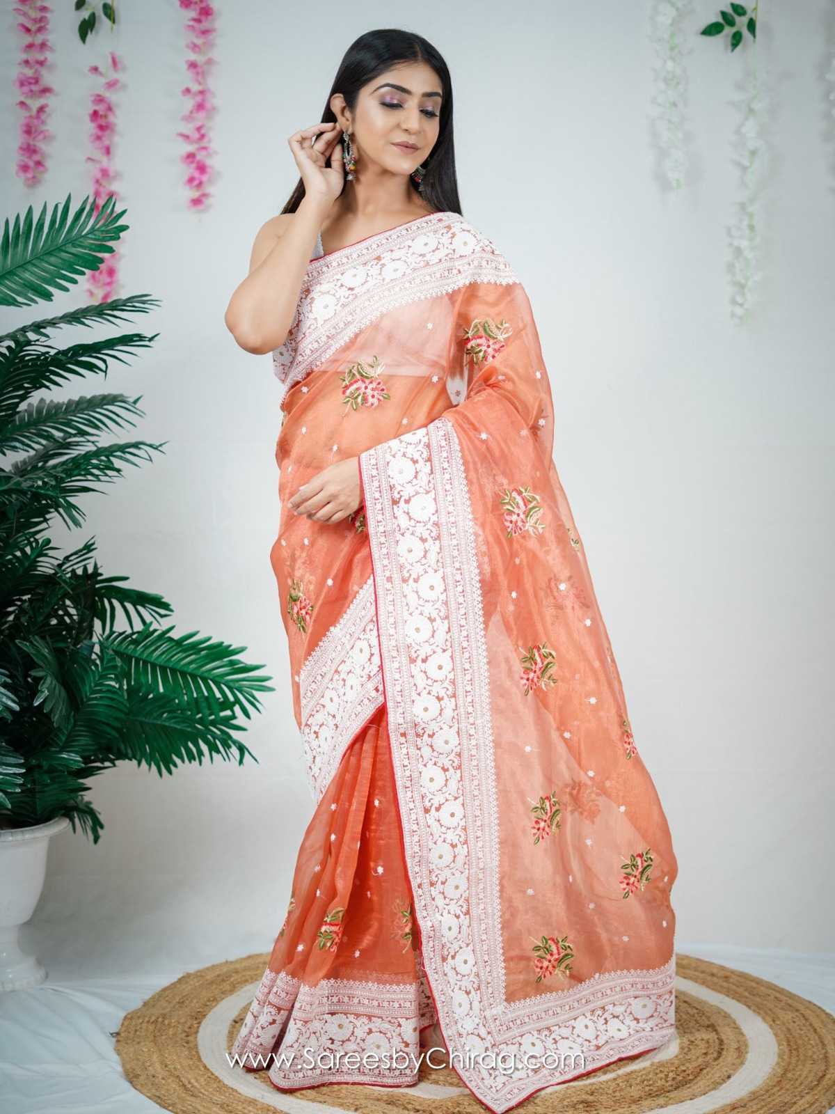 Ynf Organza RIN185 SAMBUTI Sarees Wholesale Printed Sarees Embroidered Sarees Lace Border Sarees Manufacturer