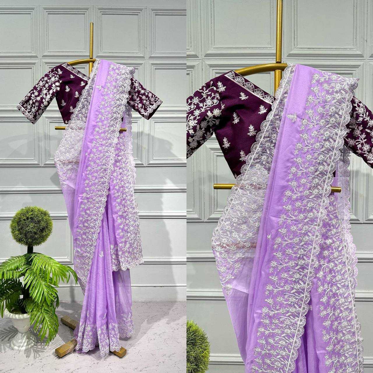 Ynf Organza Silk KESH413 441 Silk Sarees Wholesale Cotton Silk Sarees Lightweight Silk Sarees Embroidered Silk Sarees Manufacturer