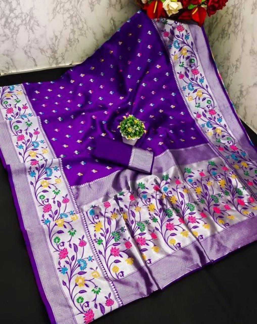 Ynf Paithani Silk RIN138 774 Sarees Wholesale Indian Sarees Silk Sarees Sarees With Blouse Manufacturer