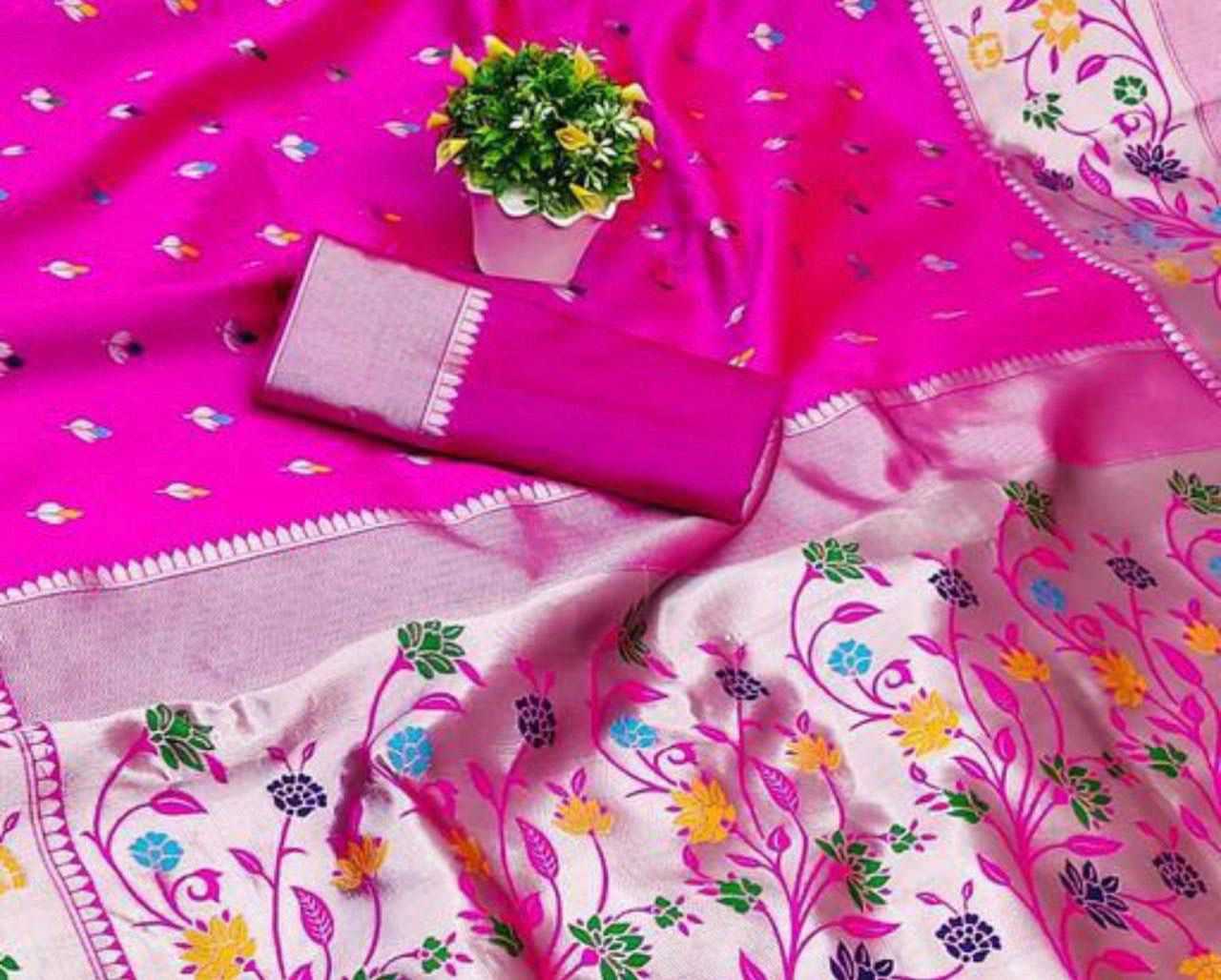 Ynf Paithani Silk RIN138 774 Sarees Wholesale Indian Sarees Silk Sarees Sarees With Blouse Manufacturer